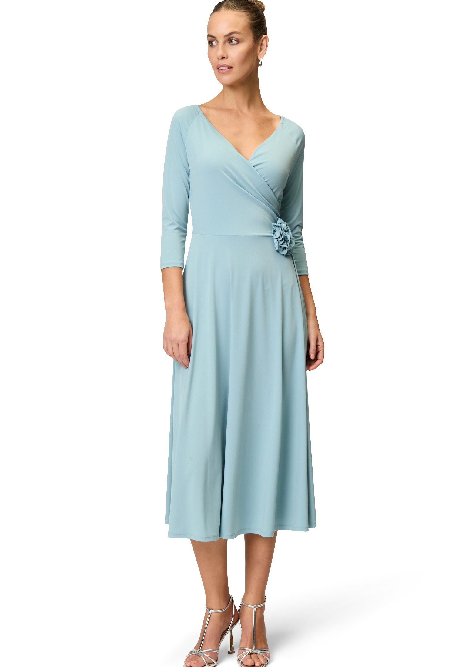 Zero Midikleid »Midikleid mit Stoffblüte«