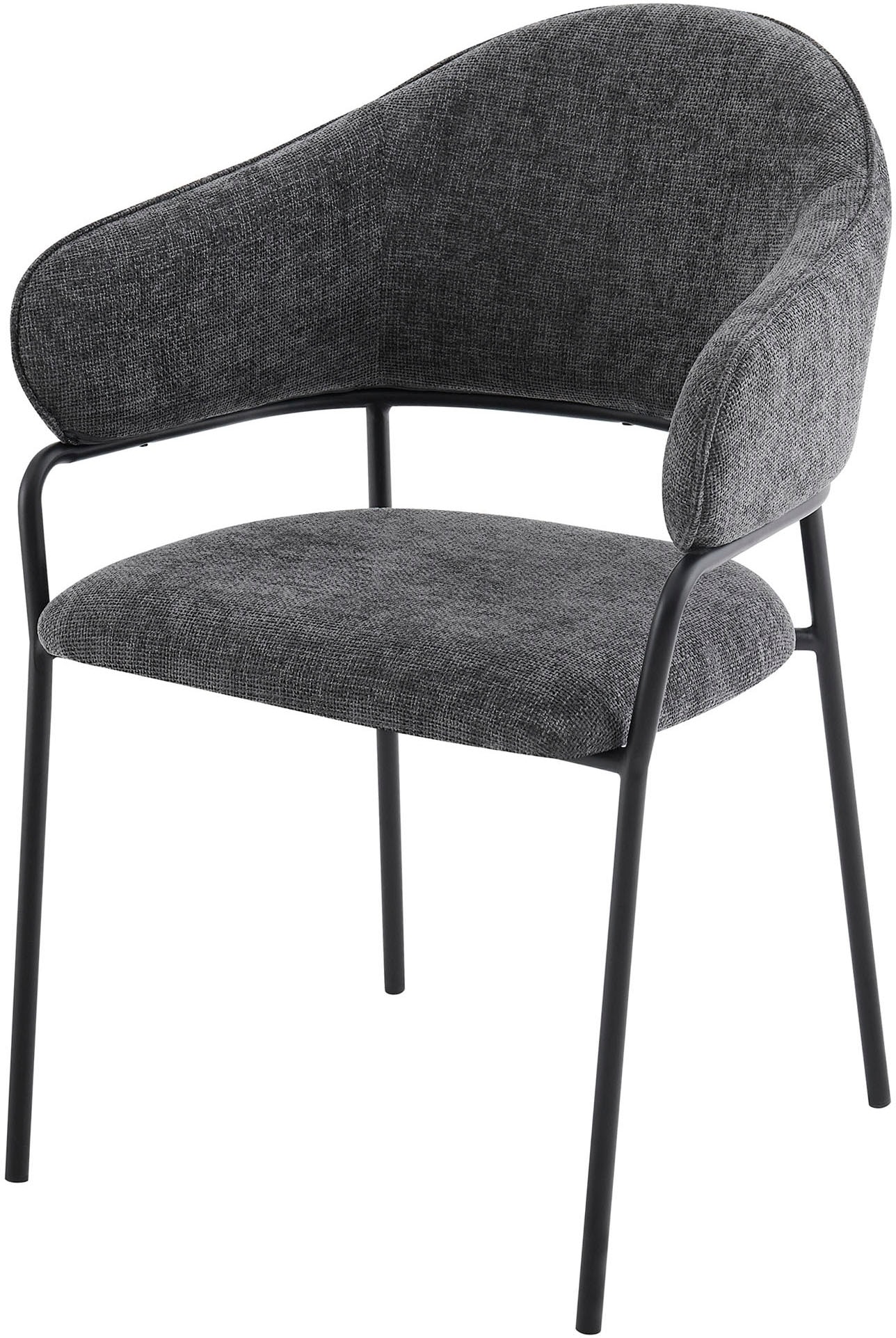 byLIVING Esszimmerstuhl »Curve« (Set) 2 Stk. Webstoff moderner Stoff Stuhl mit gemütlichem Sitzkomfort, verschiedene Farben.