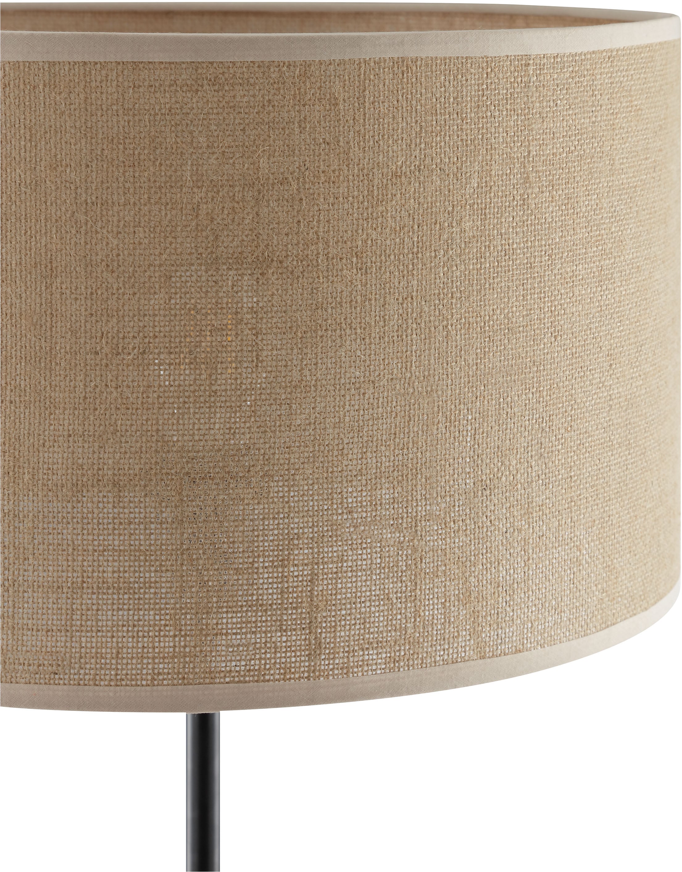 my home Stehlampe »Mindelstetten«, 1 flammig, Leuchtmittel E27 | ohne Leuchtmittel, mit Leinenstoffschirm, Höhe 160 cm, Ø 40 cm