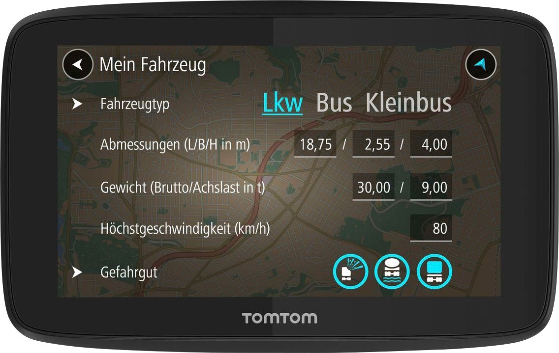 Tomtom LKW-Navigationsgerät »GO Professional 520« (Europa (48 Länder) inklusive lebenslanger Kartenupdates) in schwarz