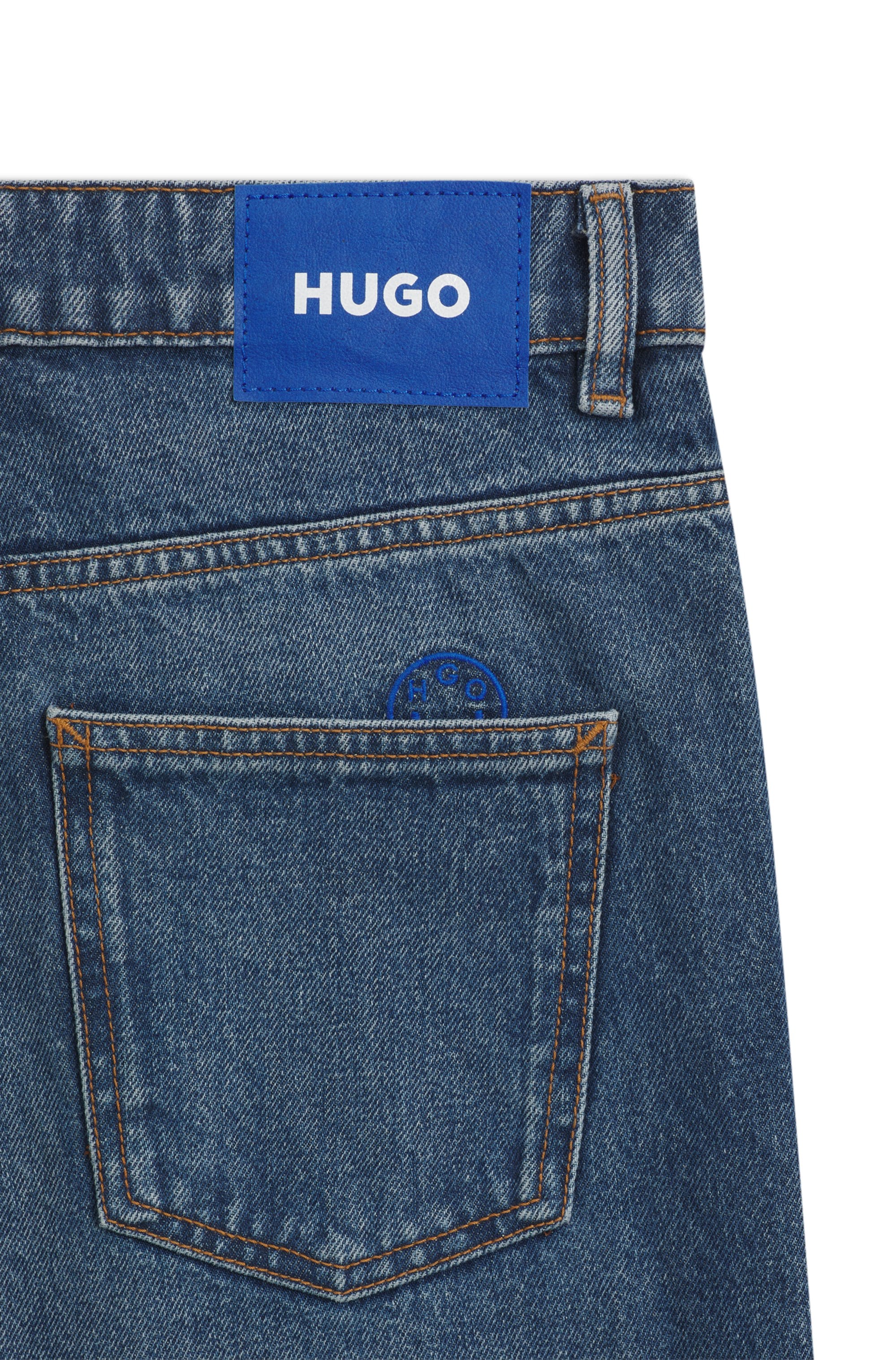 HUGO Blue 5-Pocket-Jeans »Leni« Relaxed Fit mit niedriger Leibhöhe