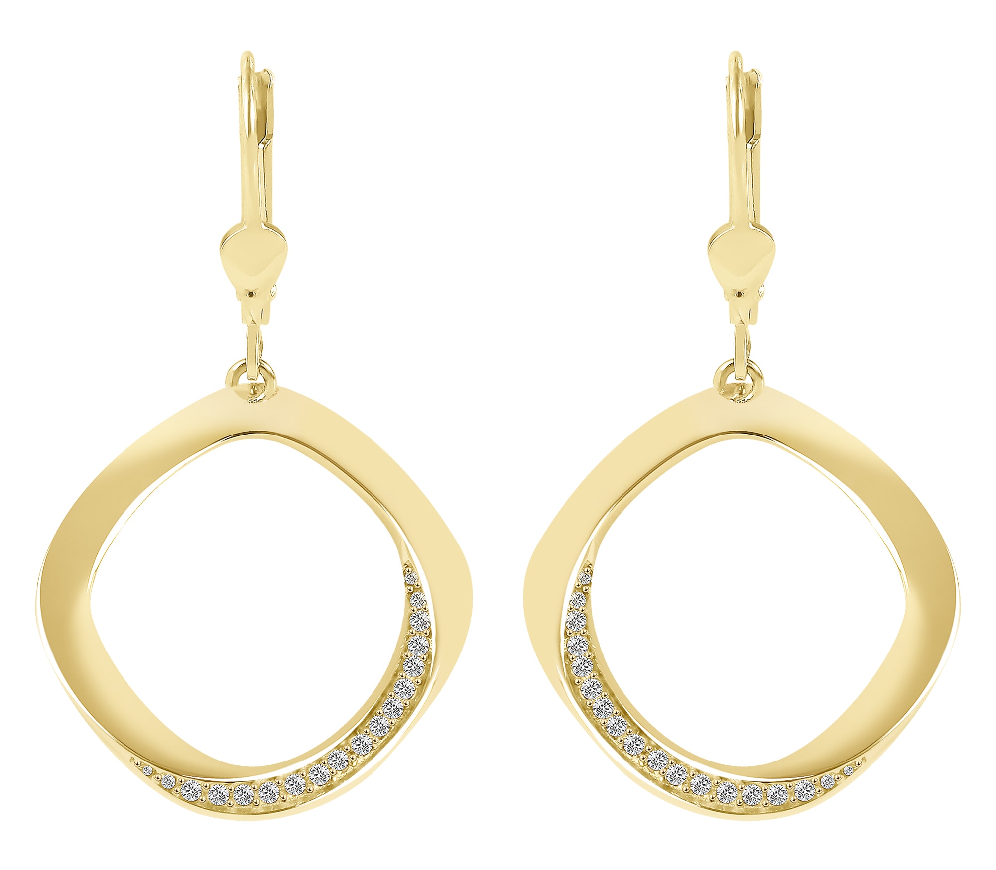 Adelia´s Paar Ohrhänger »Damen Ohrringe ¿ Ohrhänger aus 333 Gold mit Zirkonia«