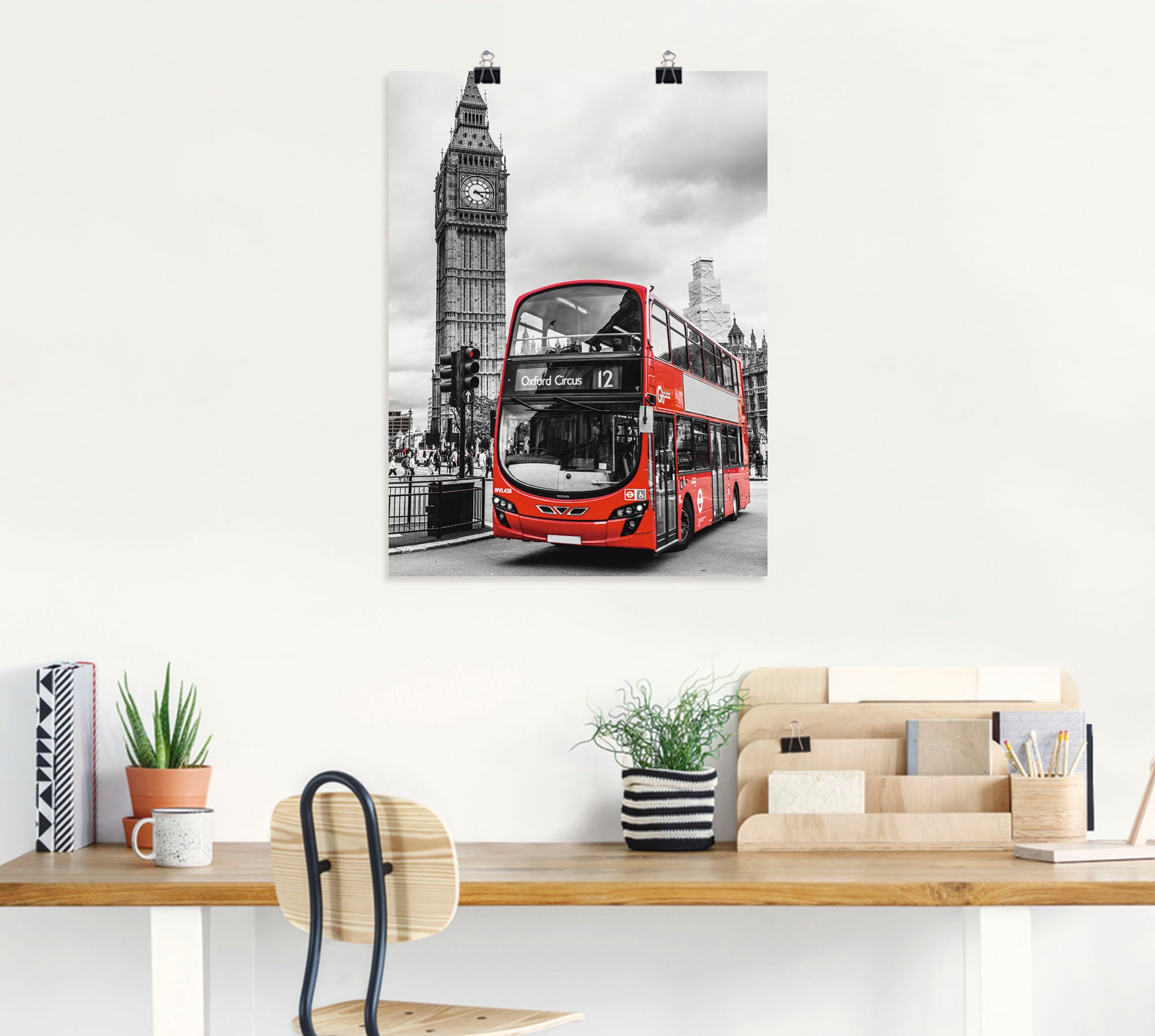Artland Poster »London Bus und Big Ben« Gebäude 1 Stk. tlg. ohne Rahmen