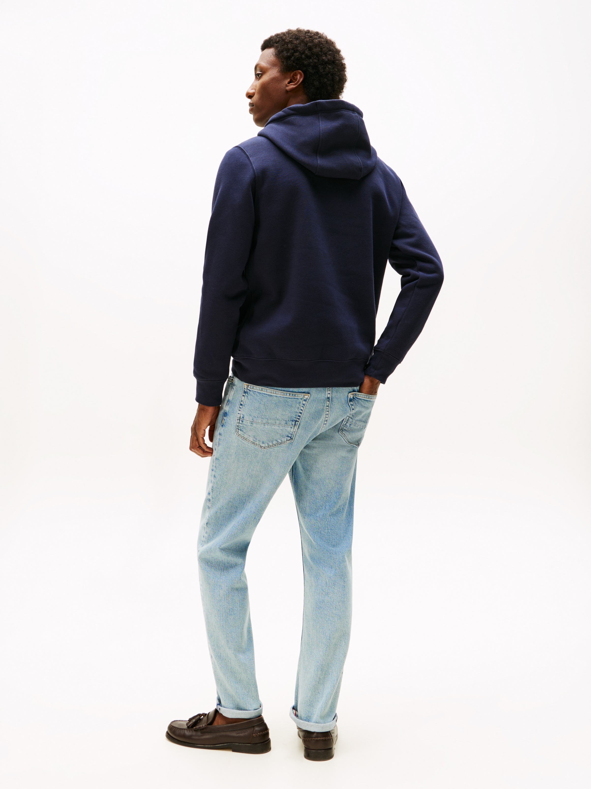Tommy Hilfiger Kapuzensweatshirt »HILFIGER CHEST INSERT HOODY mit Kapuze und Logoschriftzug«, unifarben, casual, regular fit, Baumwollmix, Kapuze