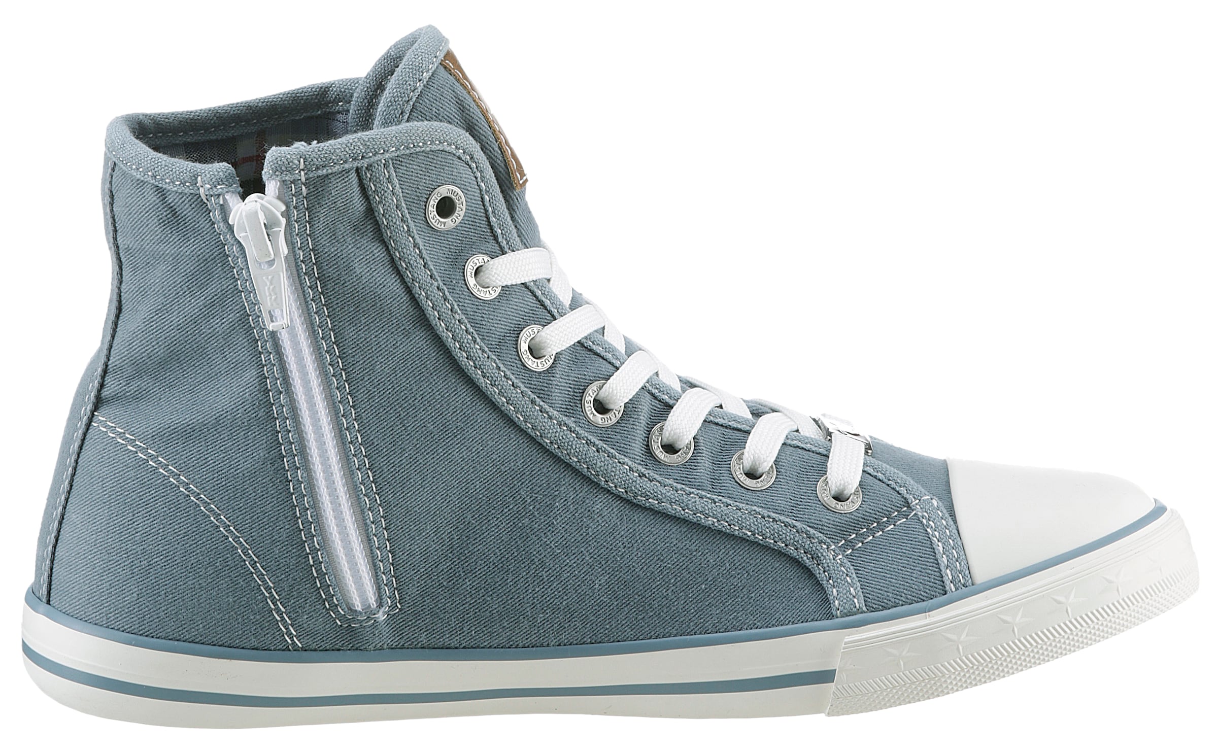 Mustang Shoes Sneaker »High-Top-Sneaker, Freizeitschuh«, High Top-Sneaker, Schnürschuh mit Label in der Laufsohle