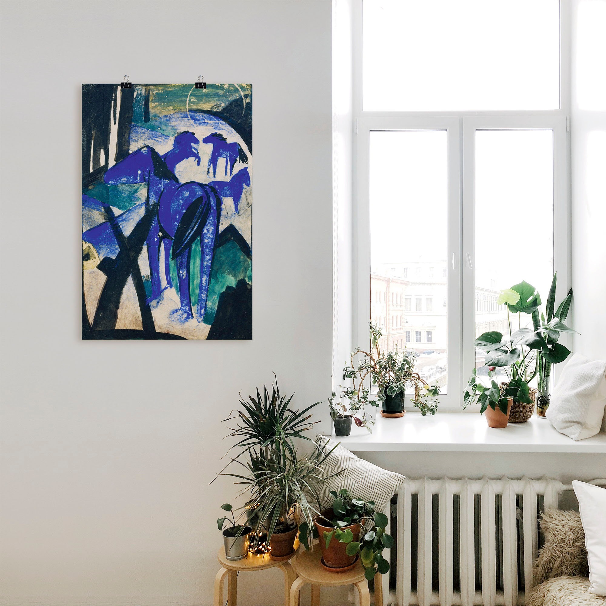 Artland Wandbild »Die Mutterstute der blauen Pferde I«, Haustiere, (1 St.), als Alubild, Leinwandbild, Wandaufkleber oder Poster in versch. Größen