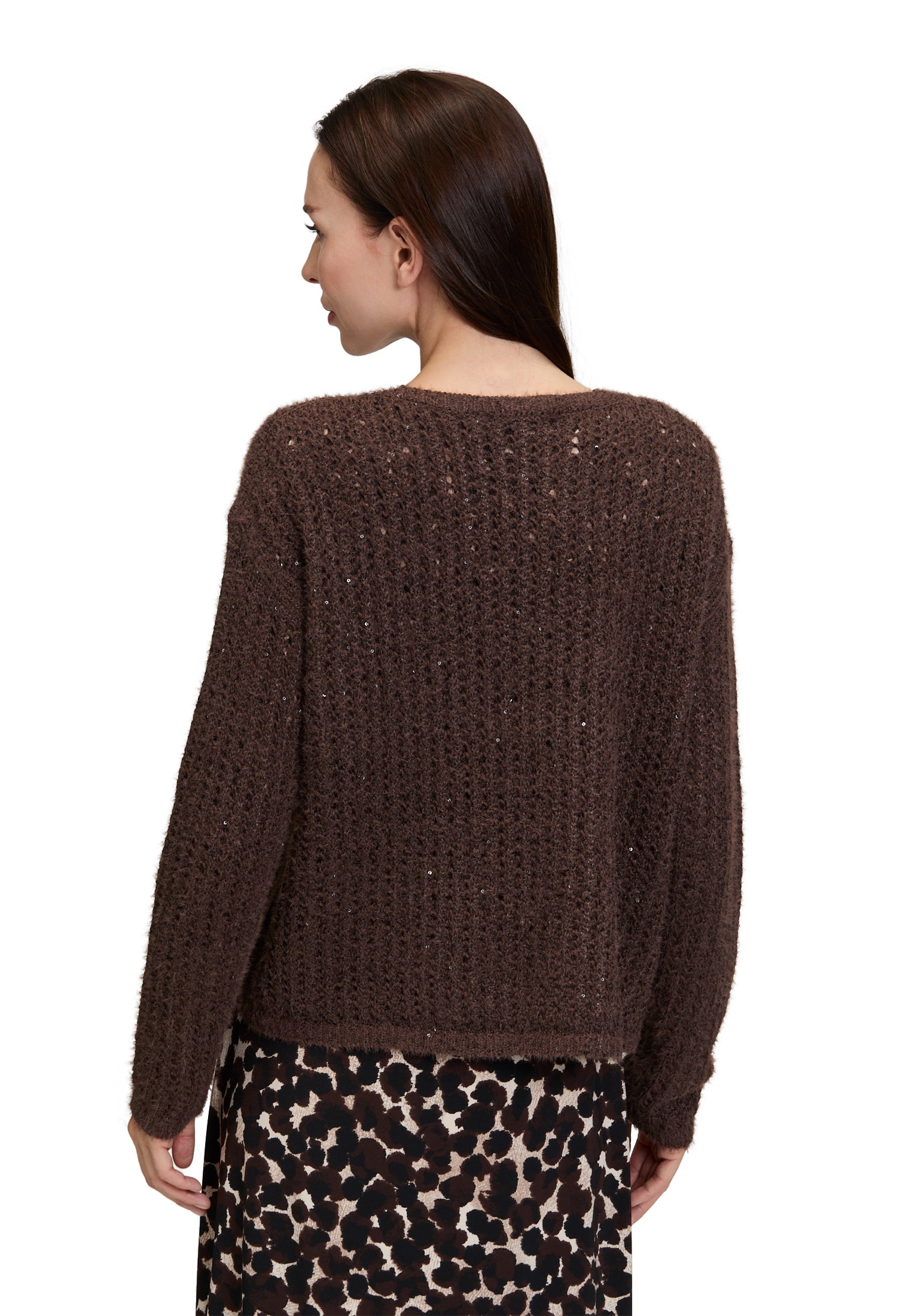 Betty Barclay Rundhalspullover »Grobstrick-Pullover mit Pailletten«