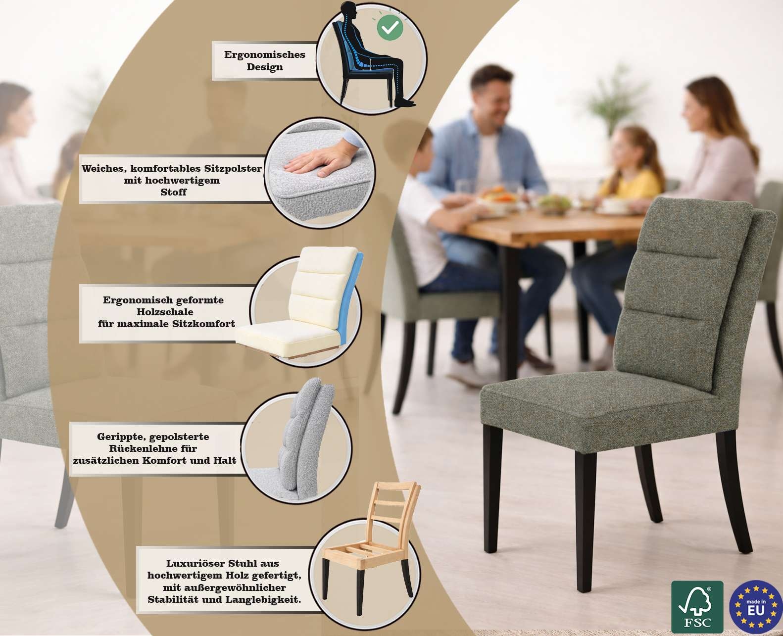 OTTO home Eckbankgruppe »Oregon Essecke, Sitzgruppe, Küchenbankgruppe« Set, 4er, 4 tlg. Eckbank mit Metallfüßen, Esstisch in Eiche massiv