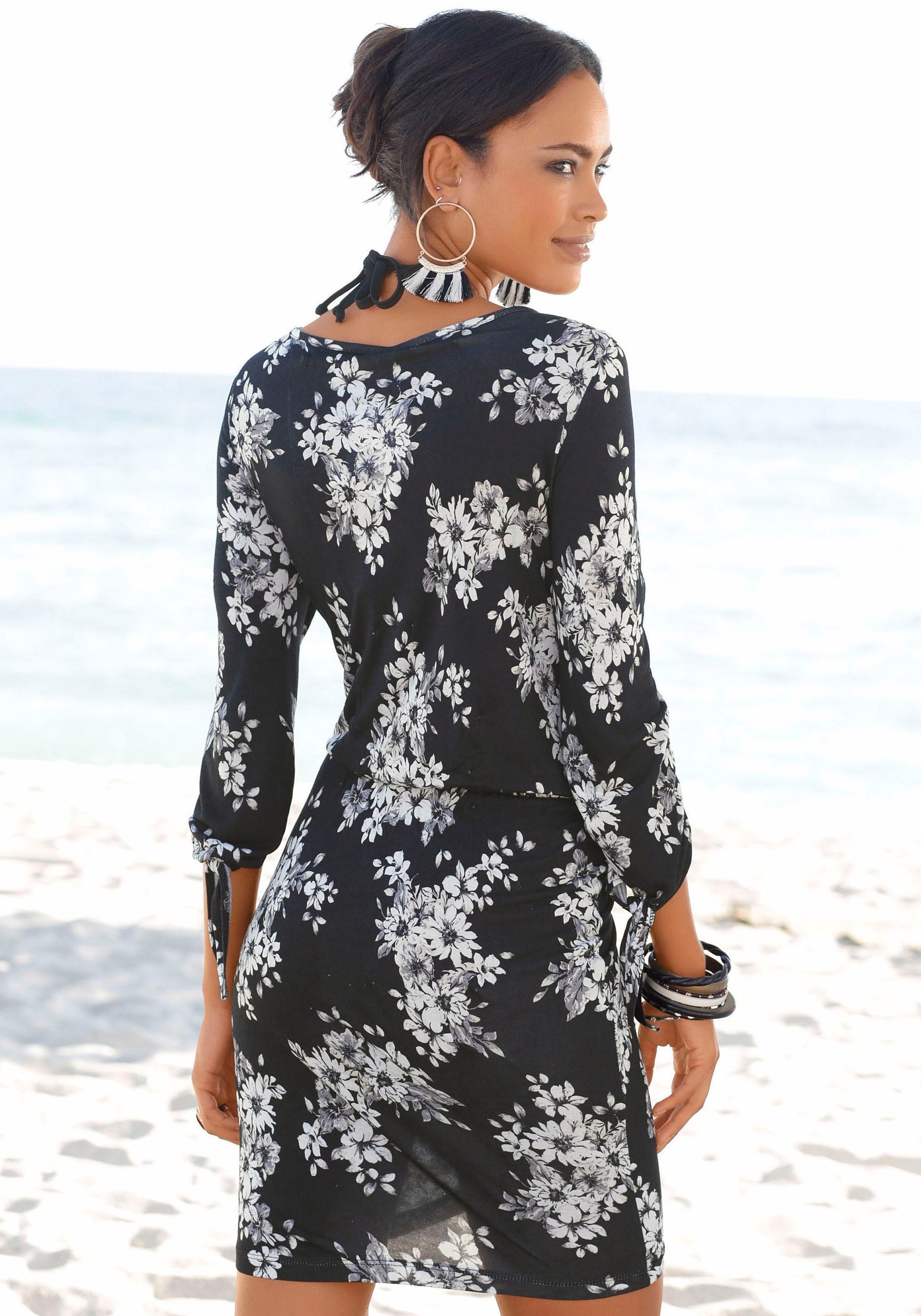 LASCANA Strandkleid, mit Bändern zum Knoten im OTTO Online Shop