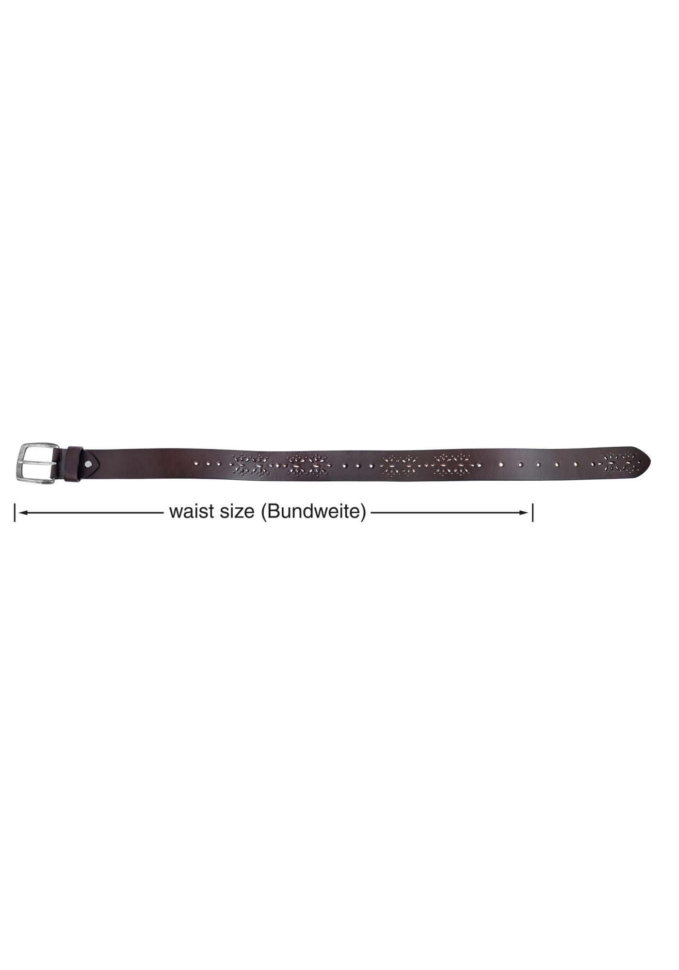 Leonardo Verrelli Ledergürtel »100% Ledergürtel, Laser-Cut-Look, gestanztes Muster, 80 - 110 cm«