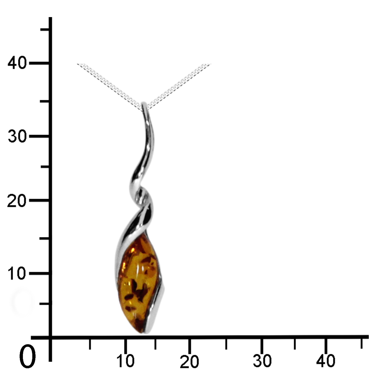 OSTSEE-SCHMUCK Kette mit Anhänger »- Annelie - Silber 925/000 - Bernstein«