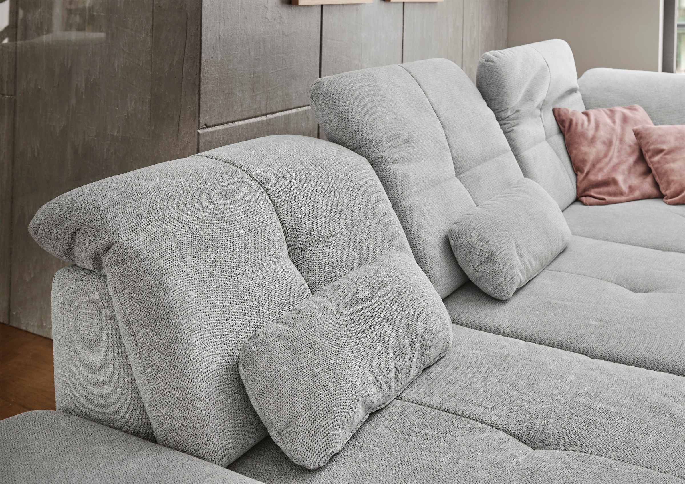 Die PlanBar Ecksofa »MP-IN16012 L-Form Kaltschaum-Polsterung«, inkl. Sitztiefenverstellung, optional mit Funktionen