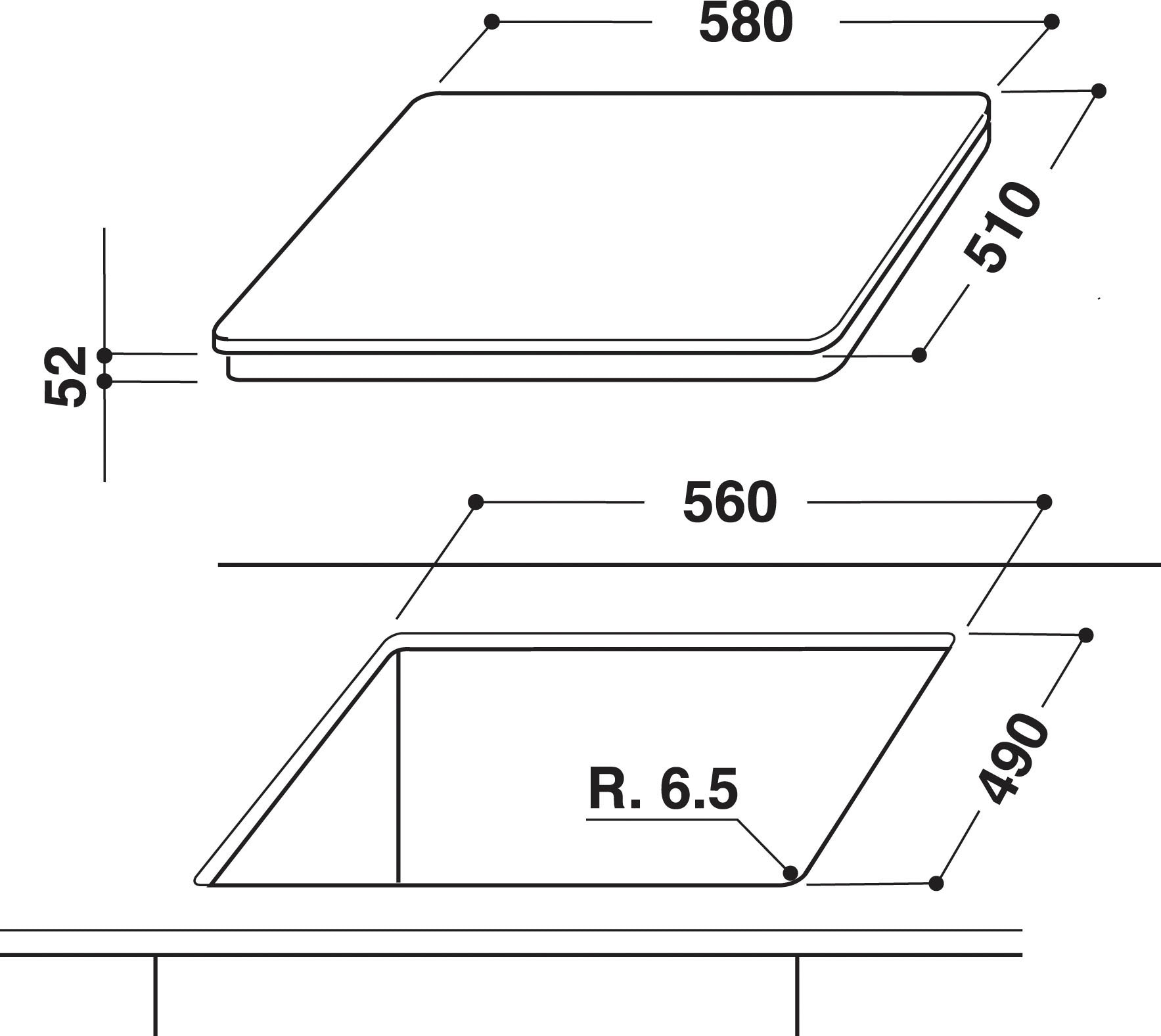 BAUKNECHT Elektro-Herd-Set »HEKO Rumba«, HIR4 EP8V PT, Pyrolyse-Selbstreinigung