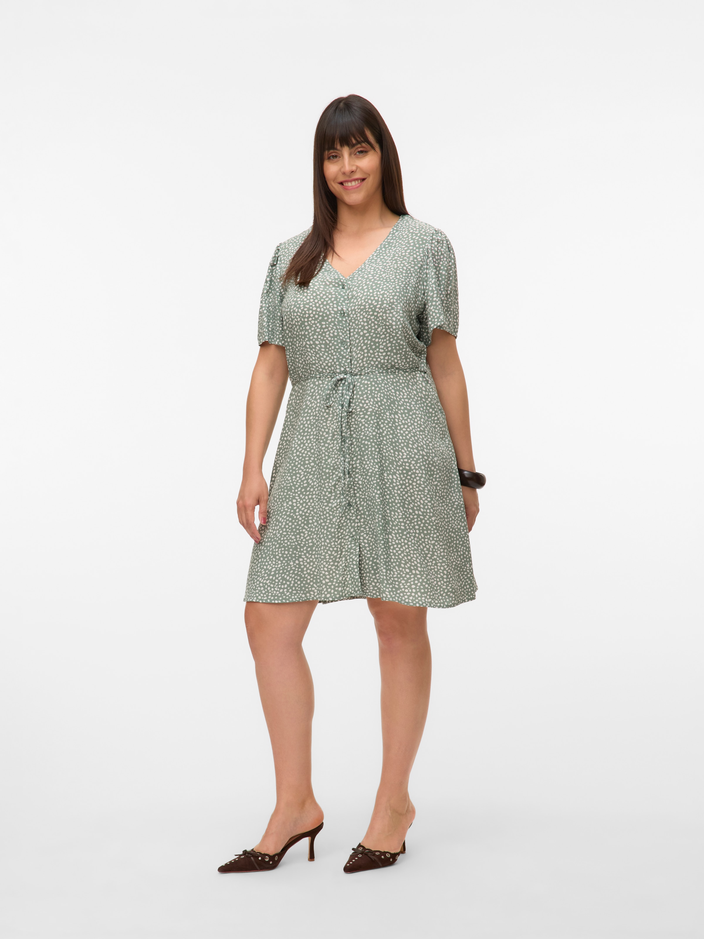 Vero Moda Curve Minikleid »VMCALBA SS SHORT DRESS WVN NOOS CUR« Viskose, regular fit