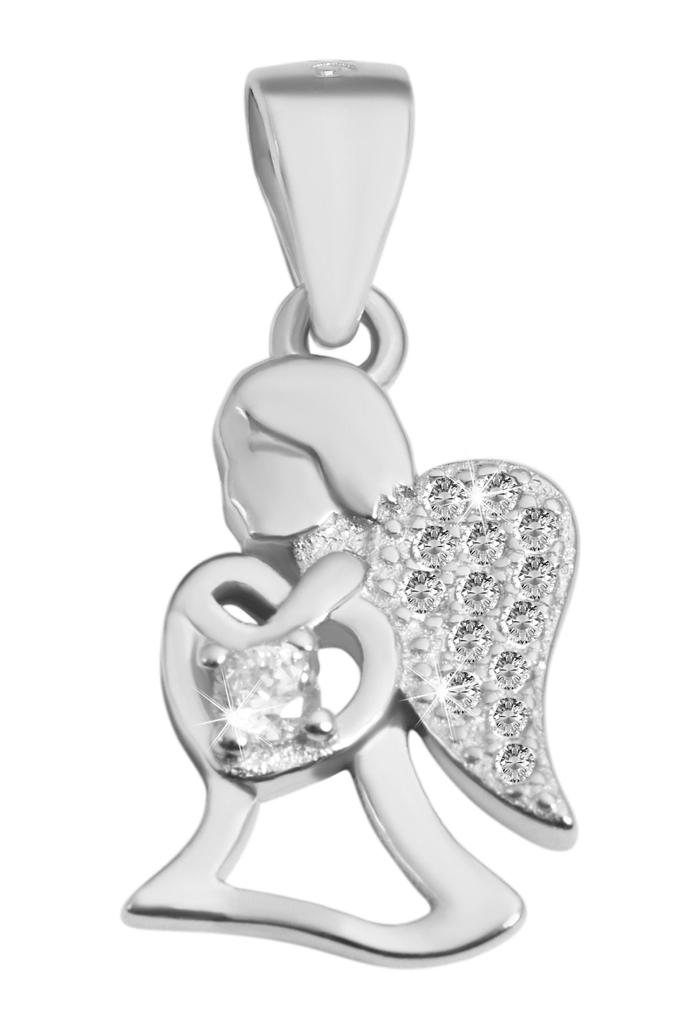 Adelia´s Herzanhänger »Damen Anhänger ¿ Herzanhänger aus 925 Silber mit Zirkonia«