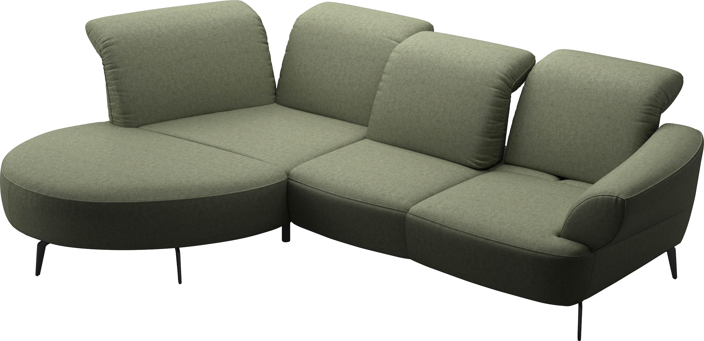 sit&more Ecksofa »Dance, L-Form, inkl. Sitztiefenverstellung«, inkl. Click&Seat, optional mit Kopfteilverstellung