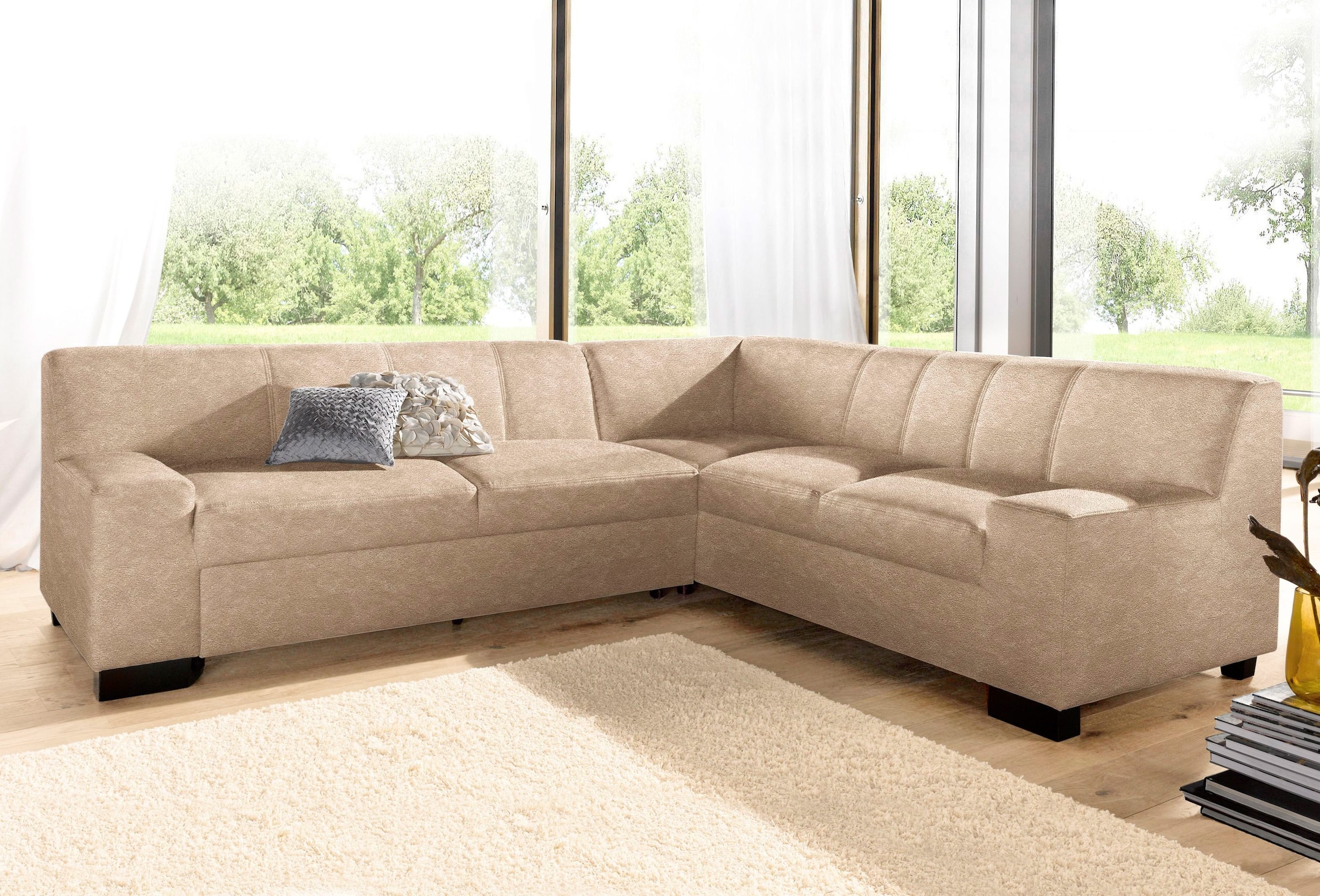 DOMO collection Ecksofa »Norma L-Form«, wahlweise mit Bettfunktion