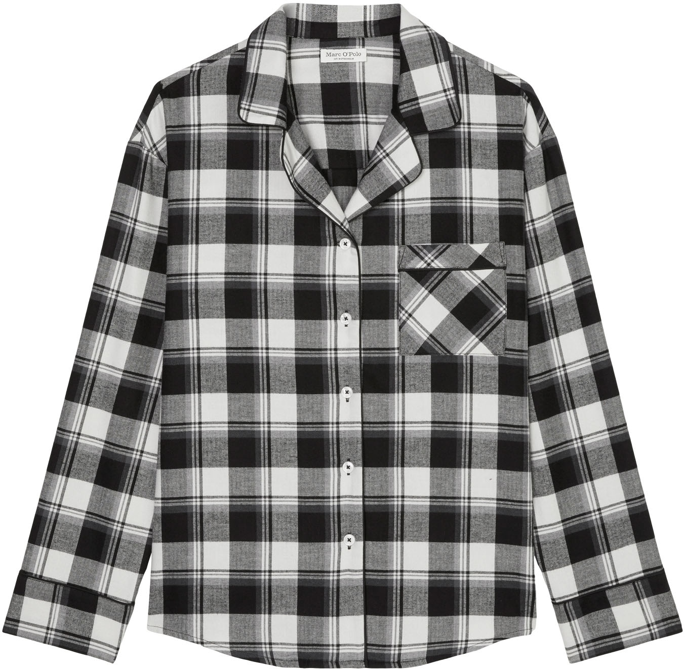 Marc O'Polo Pyjamaoberteil »Homey Flanne«, mit Karomuster und Brusttasche
