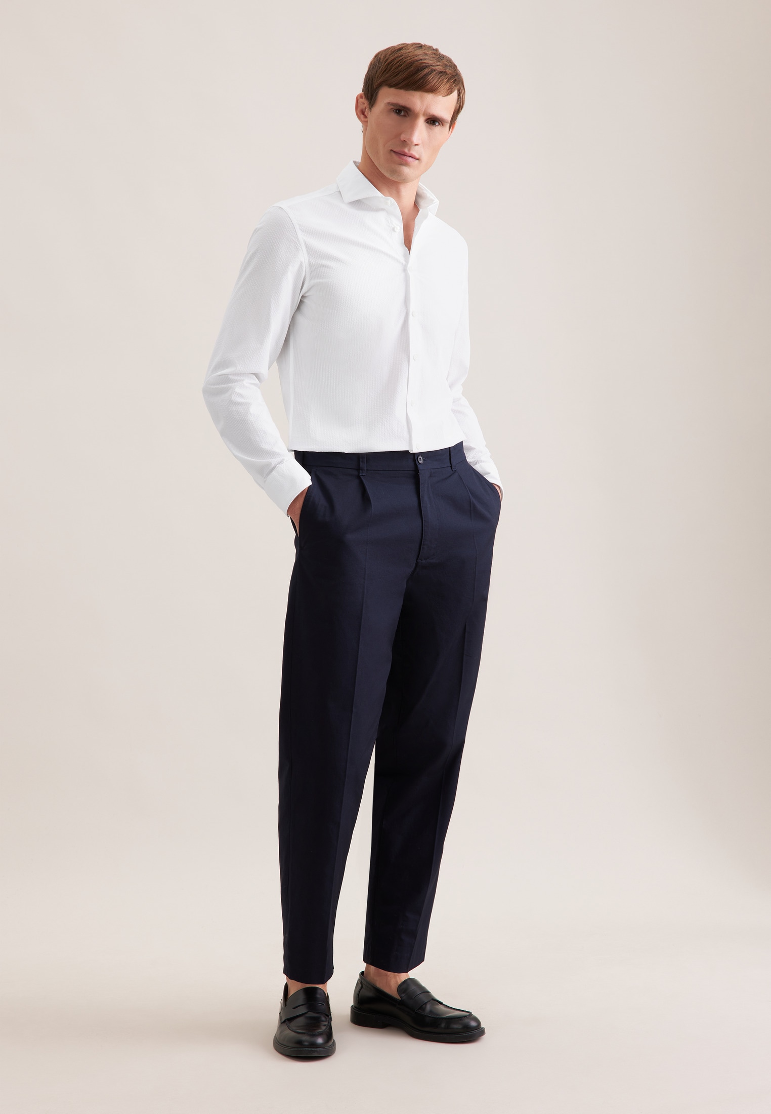 seidensticker Businesshemd Slim 1/1 Kentkragen Uni