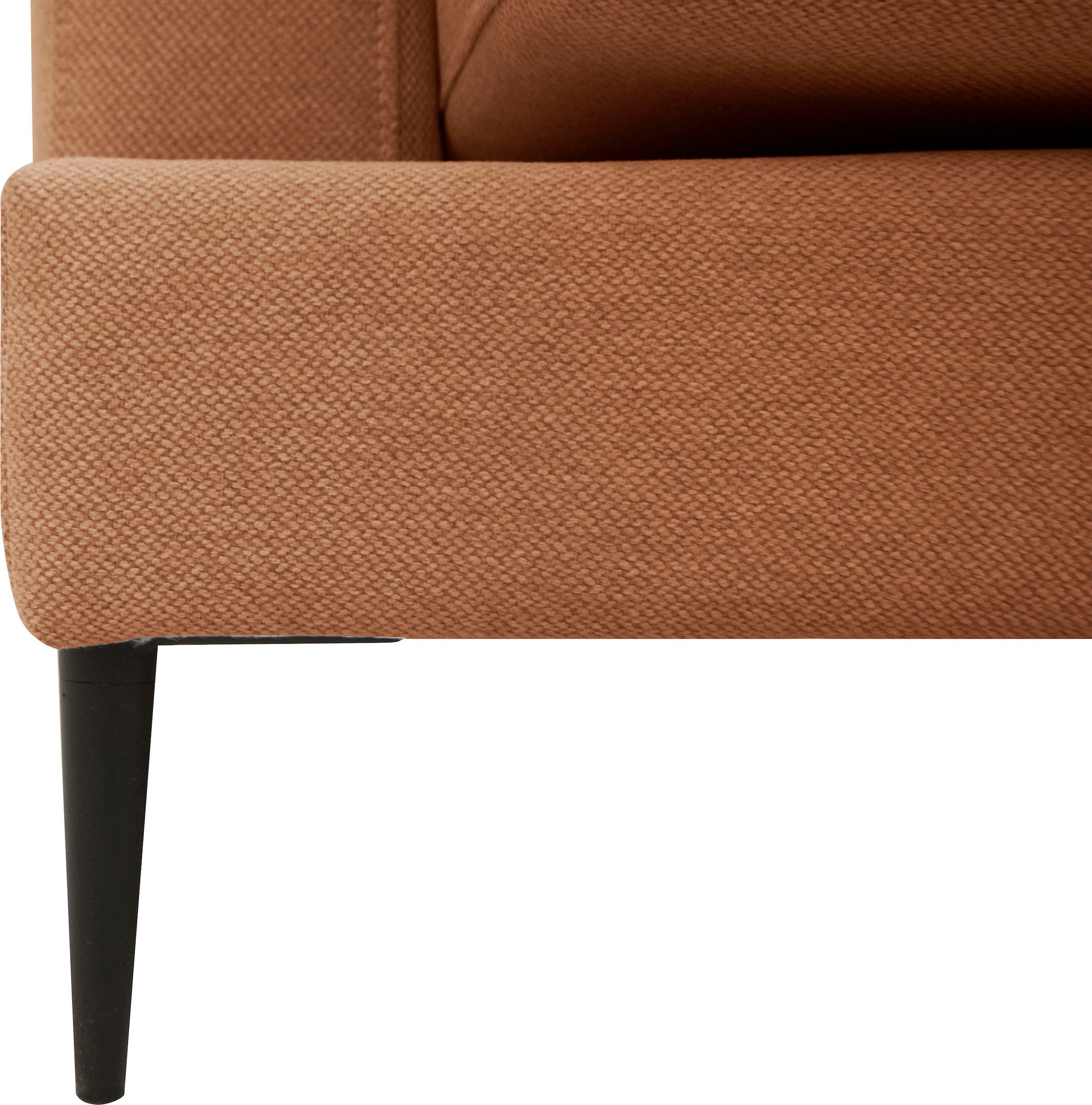 Leonique Recamiere »Cozy Chaiselongue, Maße B/T/H: 195/97/80 cm«, mit losen Kissen und Metallbeinen, Armlehne links oder rechts wählbar