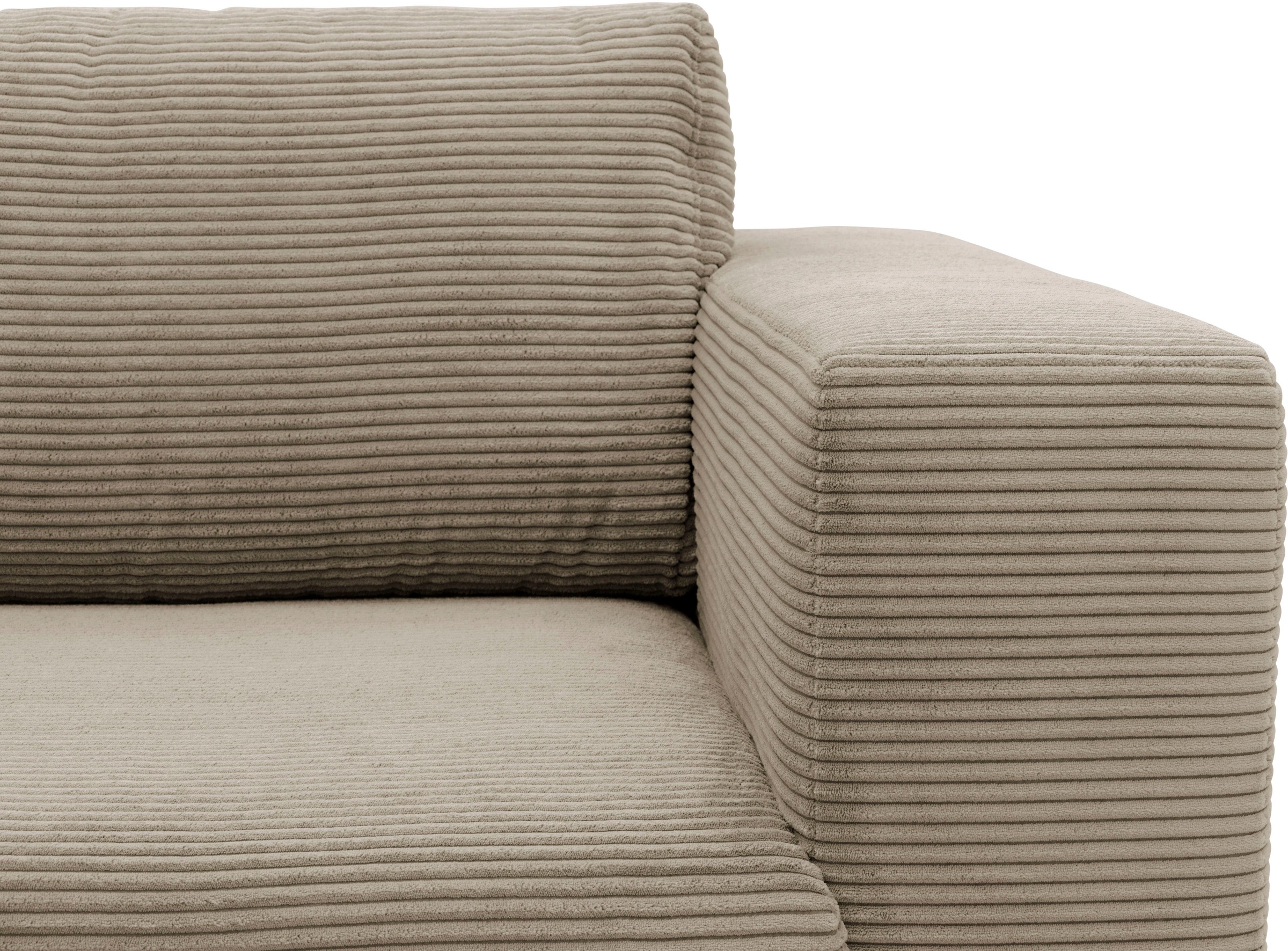 DOMO collection Ecksofa »Modica kompakt und elegant, Breite 244, L-Form«, moderne Optik mit extrabreiter Recamiere, auch in Cord