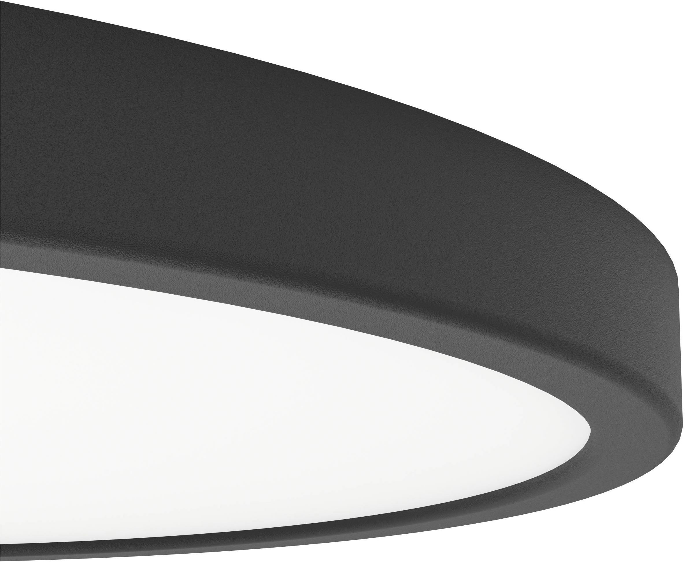 EGLO Aufbauleuchte »Fueva 6 Aufbaulampe, Metall und Kunststoff, Deckenbeleuchtung, Lampe« LED-Modul 1 Stk. Kaltweiß | Neutralweiß | Warmweiß Aufbauleuchte - H2,5 x Ø38,9 cm - schwarz - 17W inkl.