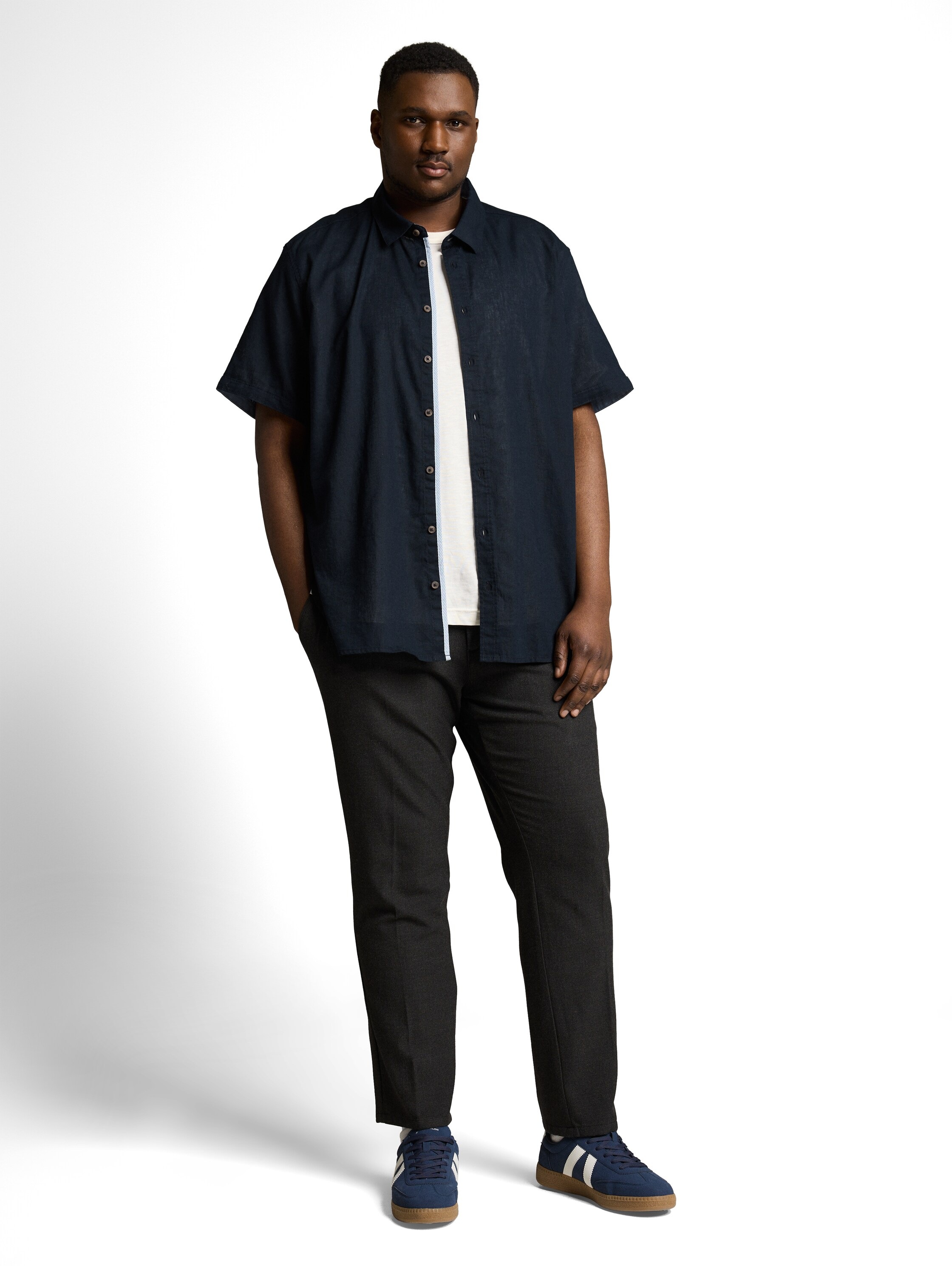 TOM TAILOR PLUS Leinenhemd aus Leinen - Große Größen