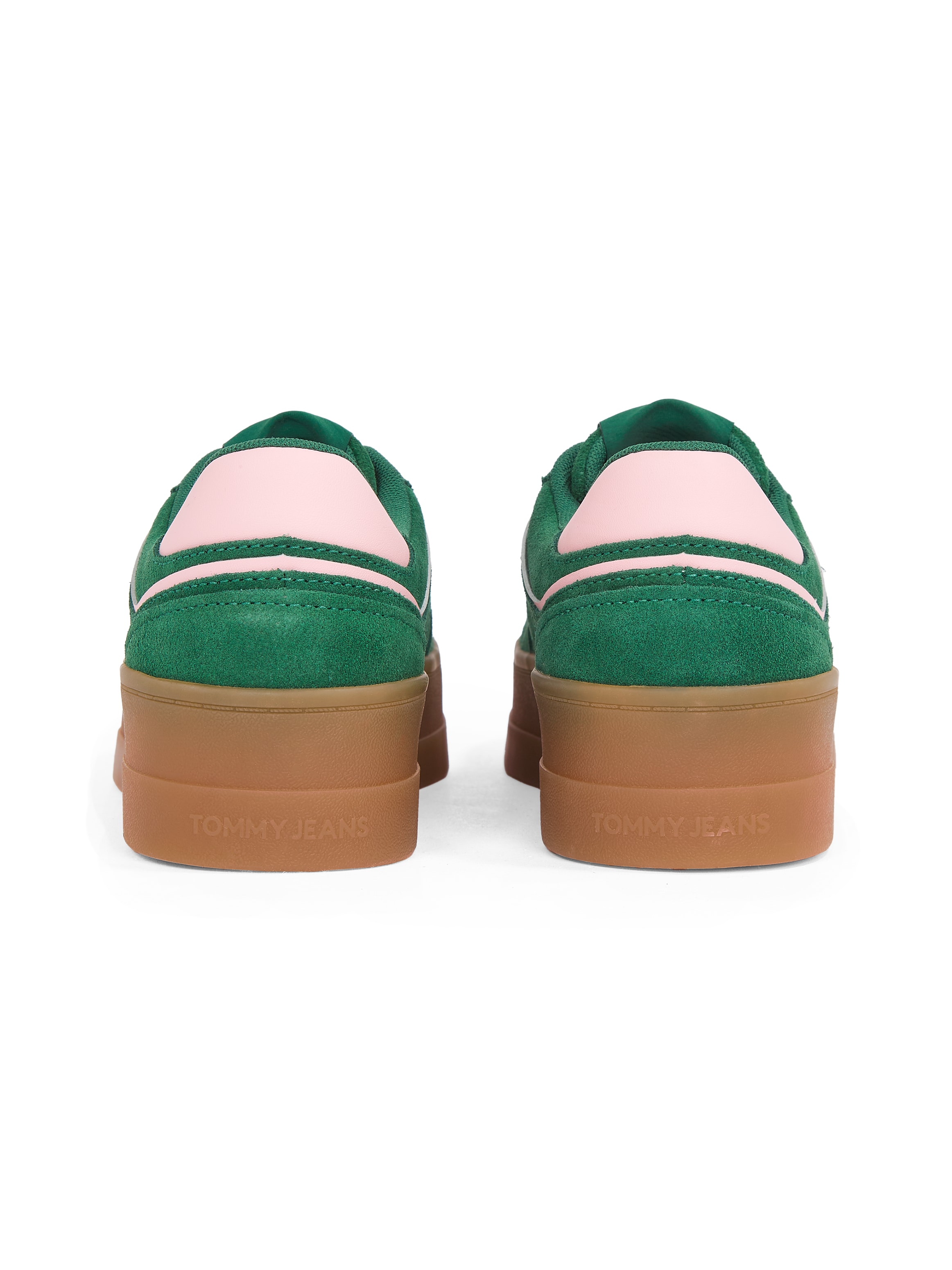 Tommy Jeans Plateausneaker »THE GREENWICH FLATFORM SUEDE«, Freizeitschuh, Halbschuh, Schnürschuh mit dezenten Ziernähten