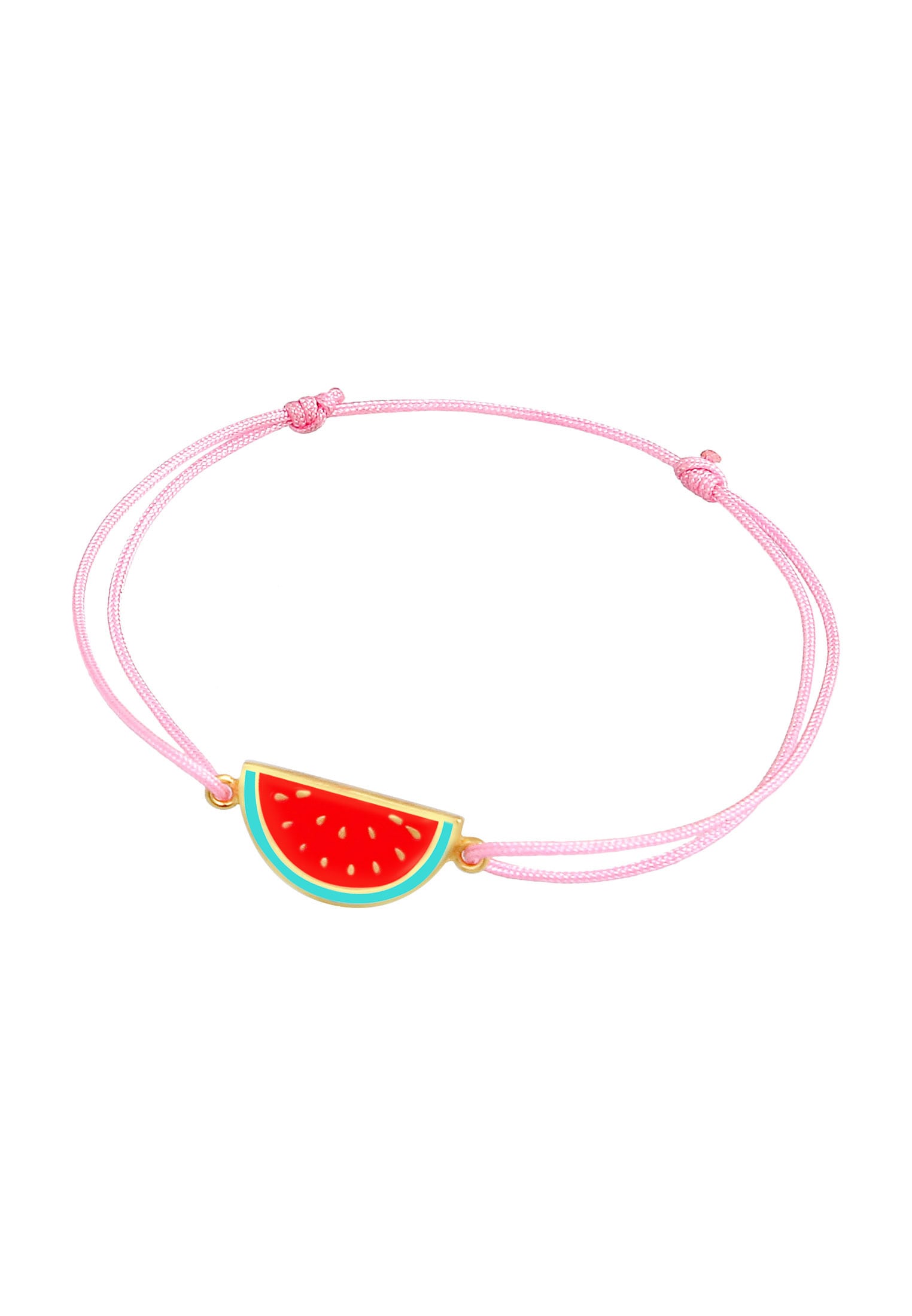 Elli Armkette »Armband Kinder Melone Bunt Nylon verstellbar 925 Silber«