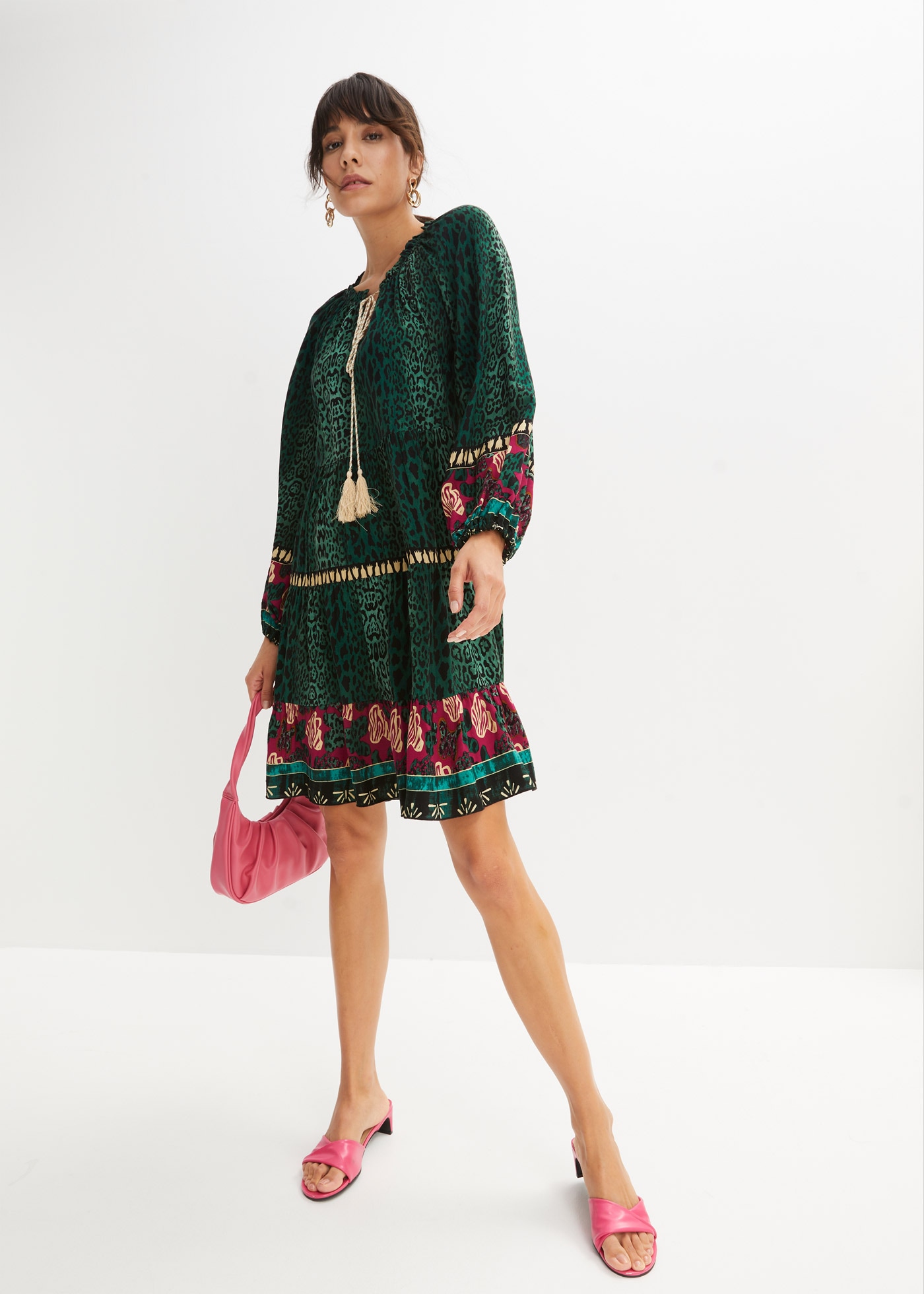 bonprix Tunikakleid »Tunika-Kleid aus fließender Viskose« Tunika-Kleid aus fließender Viskose