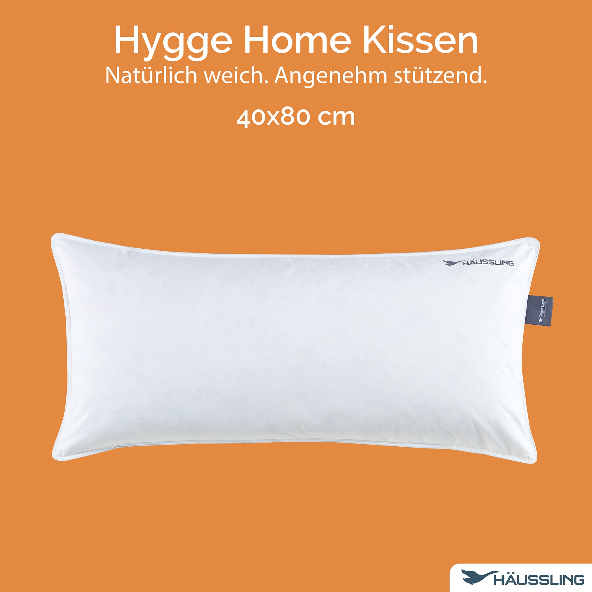 Haeussling Federkopfkissen »Hygge Home, verschiedene Größen, DIN Certco biobasiert >85%« Füllung: Weiße neue Federn und Daunen, Klasse I, 85% Federn 15% Daunen 1 Stk. tlg.