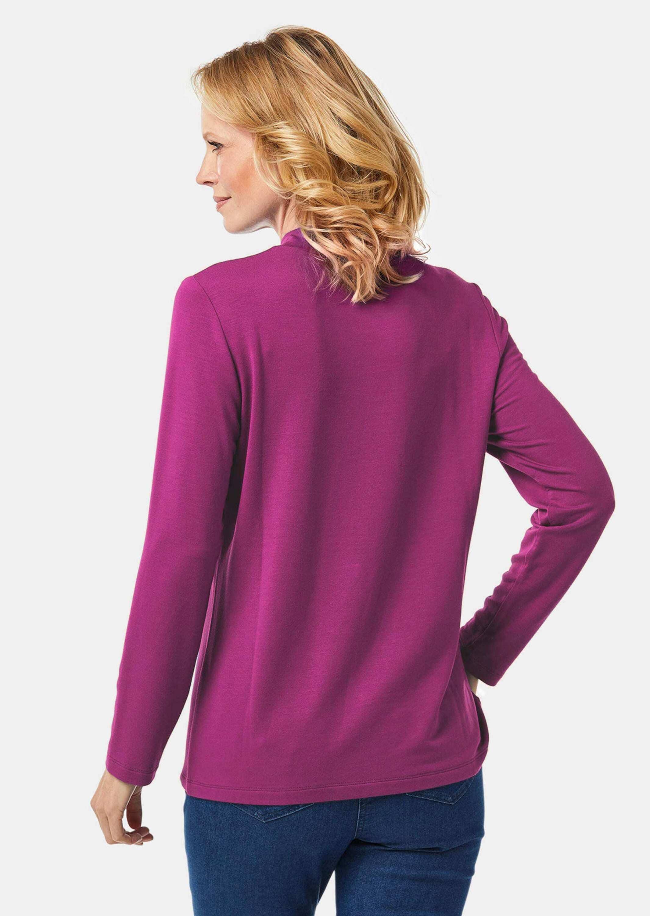 GOLDNER Longpullover »Stehbundshirt Stehkragenshirt mit Langarm«