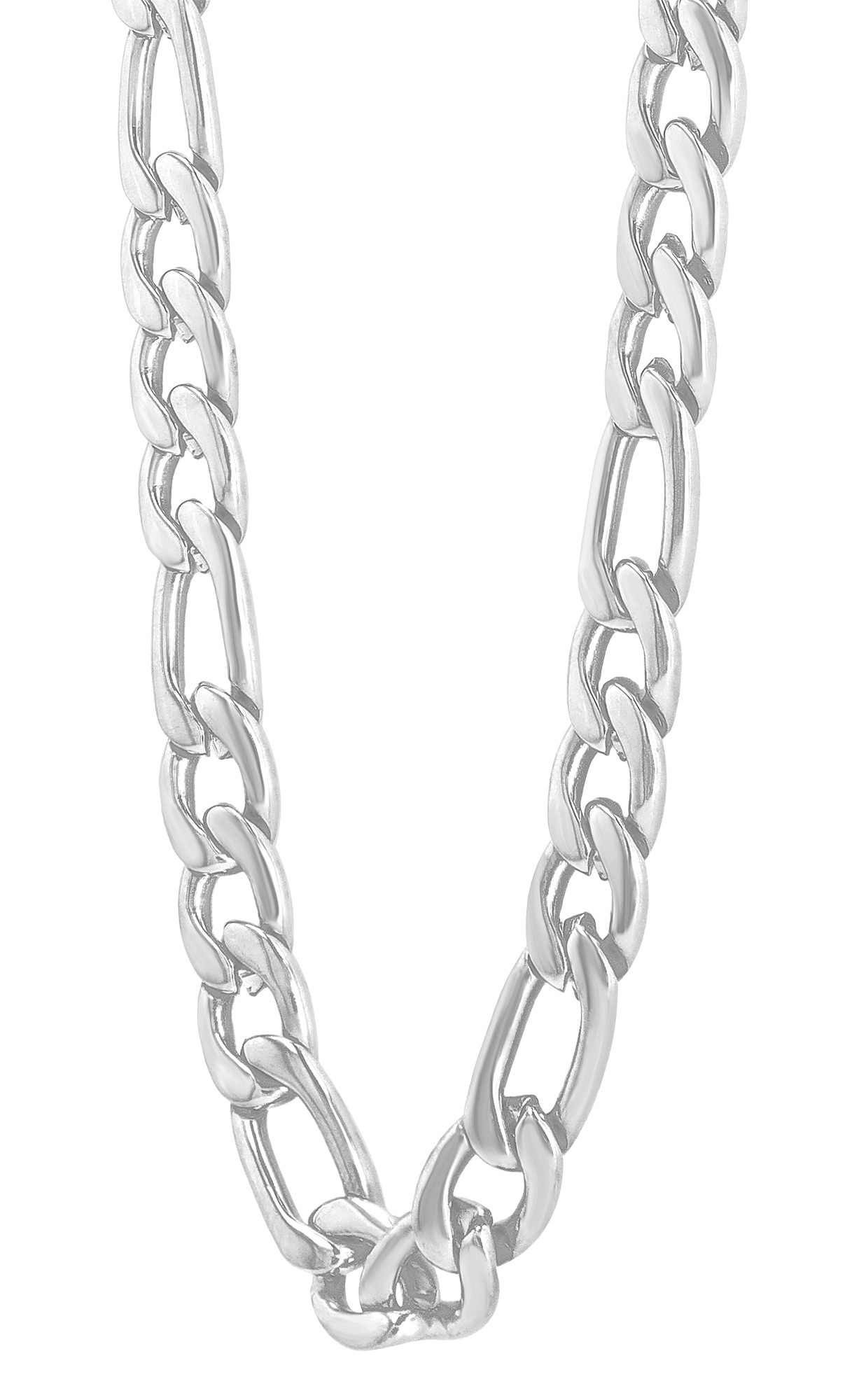 Adelia´s Gliederkette »Unisex Halskette ¿ Figarokette aus Edelstahl«