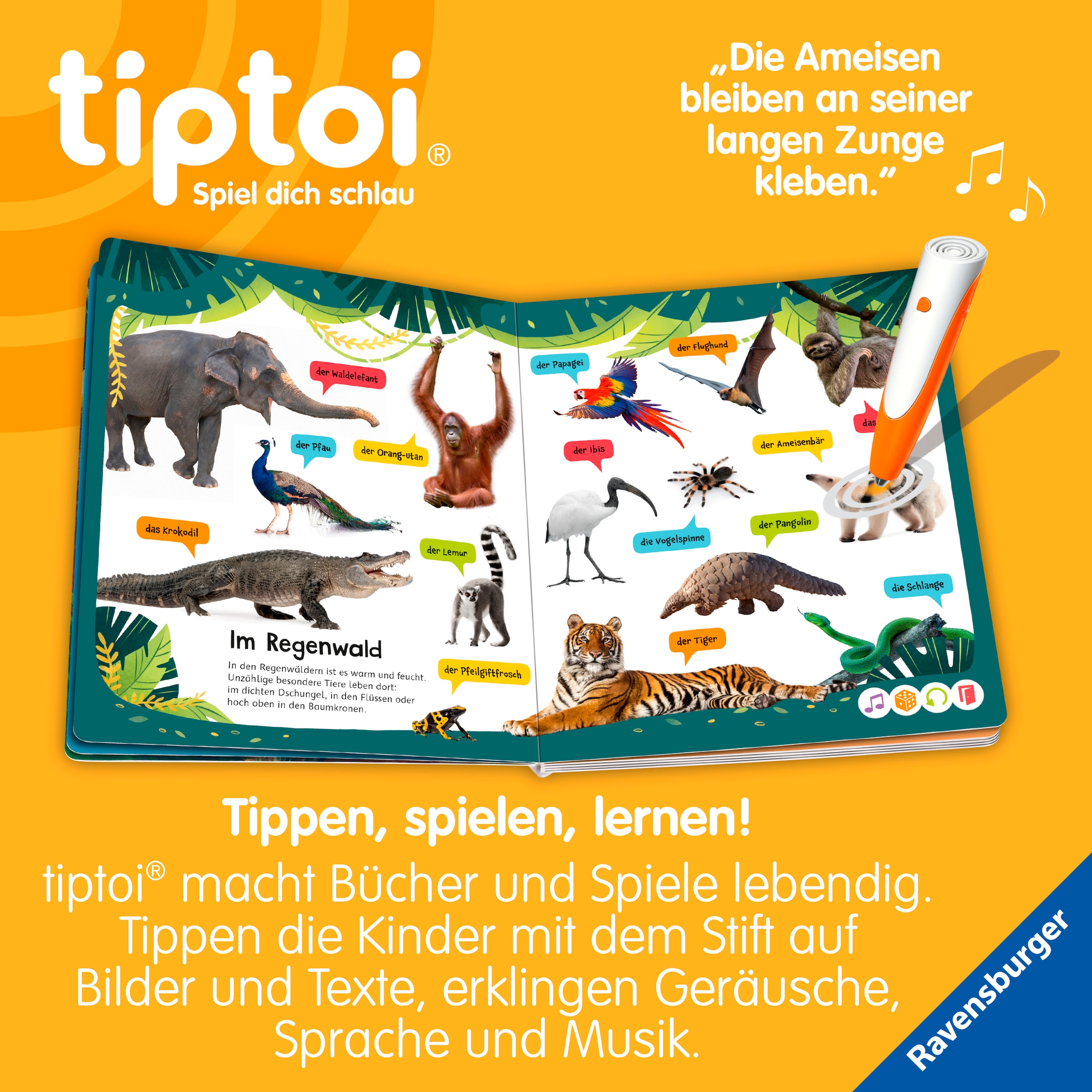 Ravensburger Buch »tiptoi® - Kennst du diese Tiergeräusche?«, Made in Europe