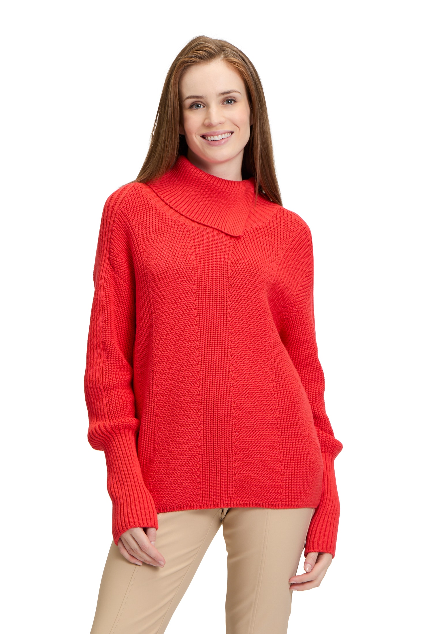 Betty Barclay Rundhalspullover »Grobstrick-Pullover mit hohem Kragen«