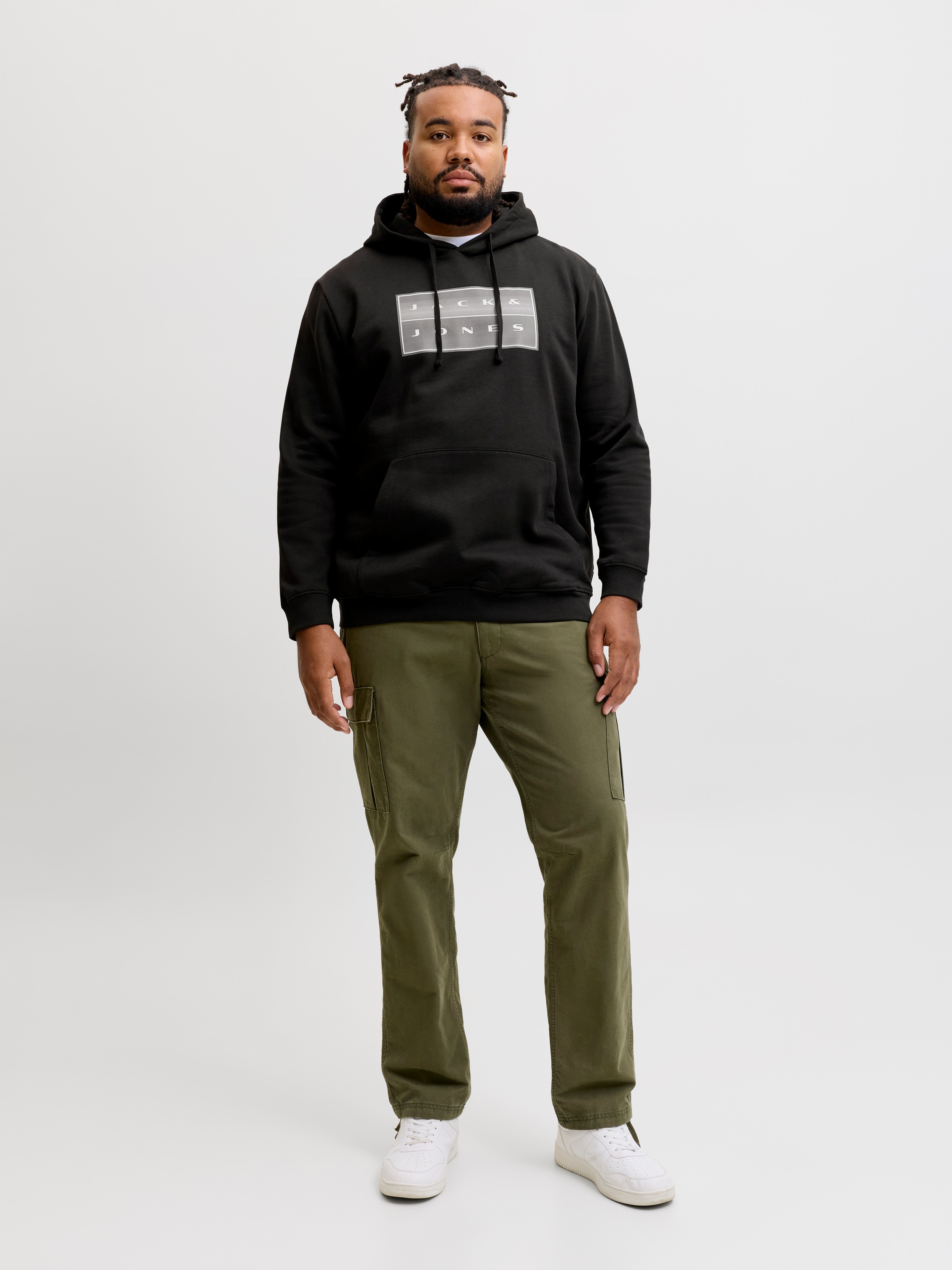 Jack & Jones PlusSize Kapuzensweatshirt »JCOFUSION BOX SWEAT HOOD PLS«, Baumwollmischung, regular fit
