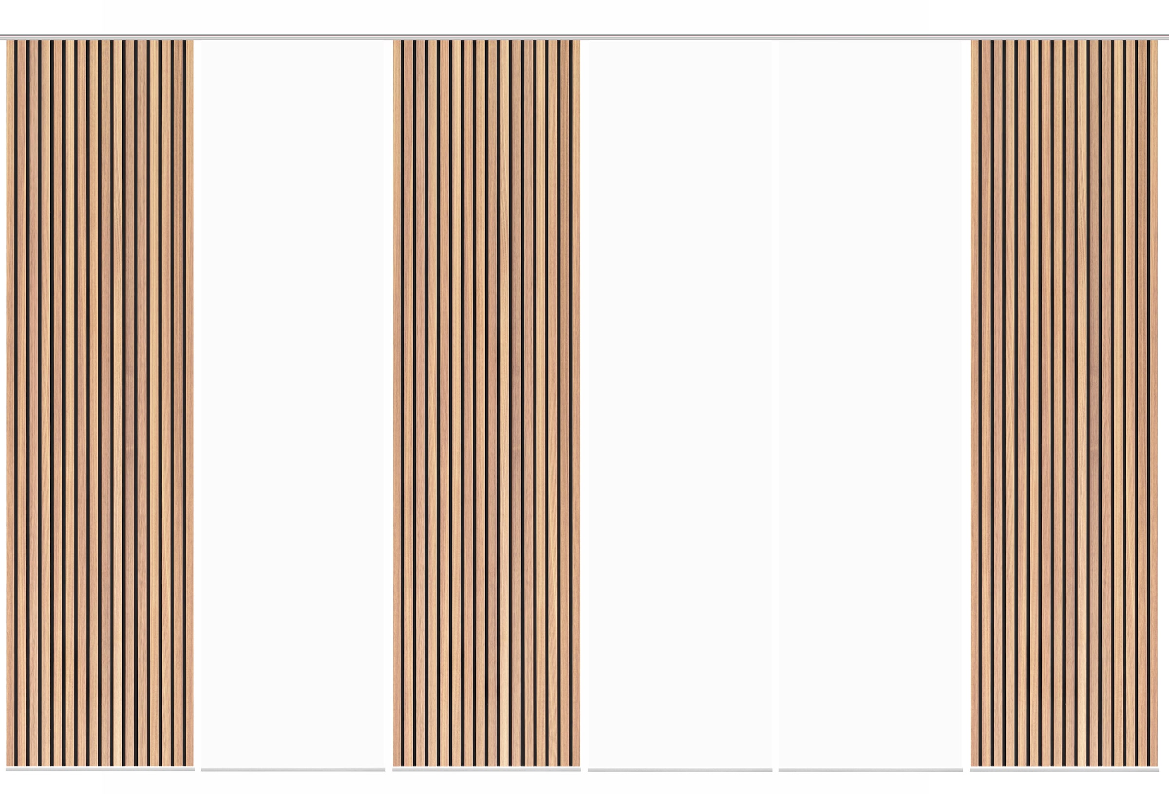 HOME WOHNIDEEN Schiebegardine »PANILO« Paneelwagen 6 Stk. tlg. Schiebewand Seidenoptik, SET, Digitaldruck