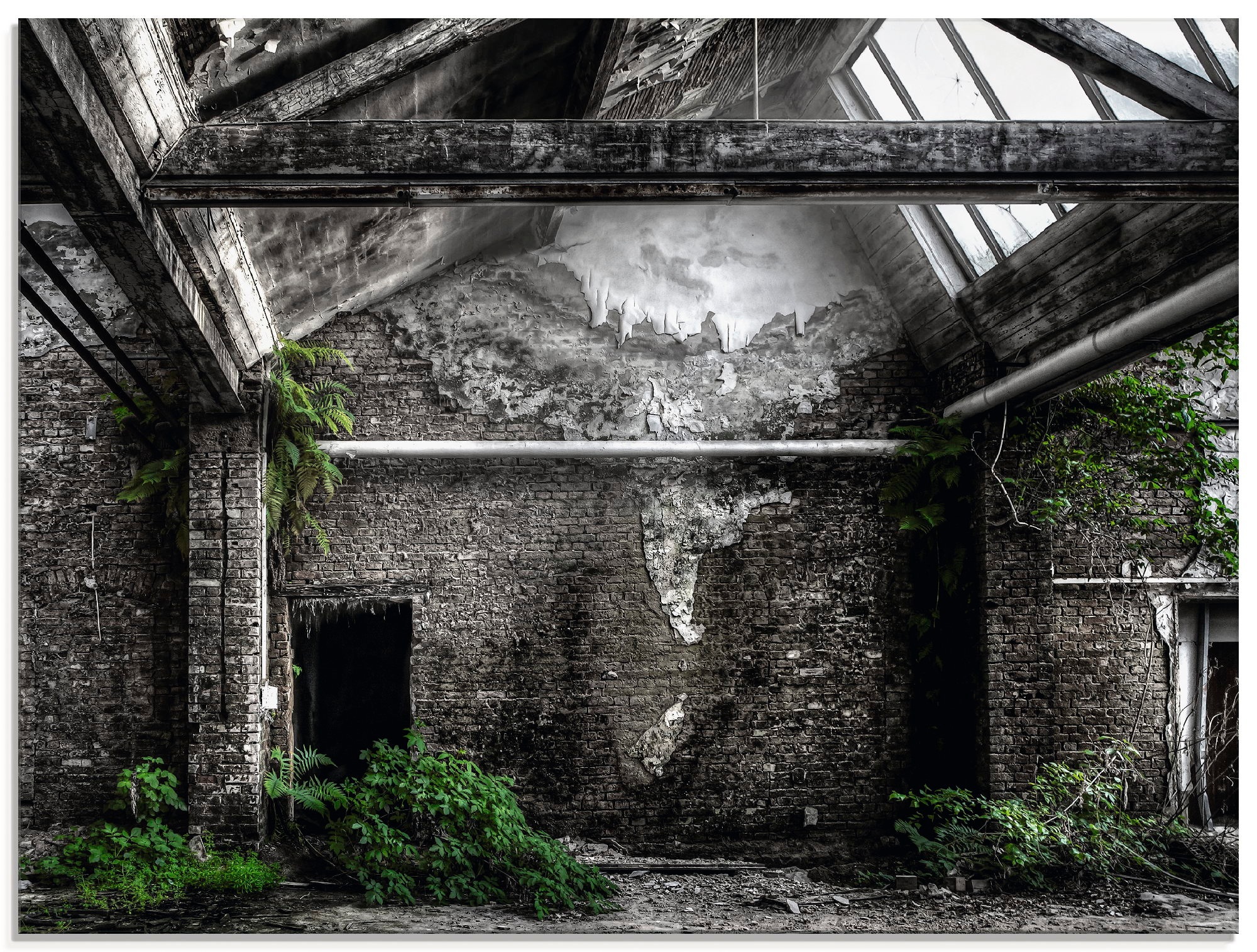 Artland Glasbild »Lost Place - alte Fabrik«, Architektonische Elemente, (1 St.)