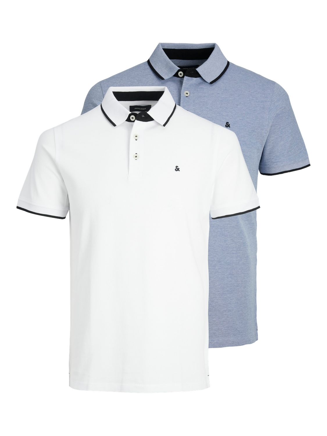 Jack & Jones Poloshirt »JJEPAULOS POLO SS 2PK MP NOOS«, (Packung, 2 tlg., 2er-Pack)