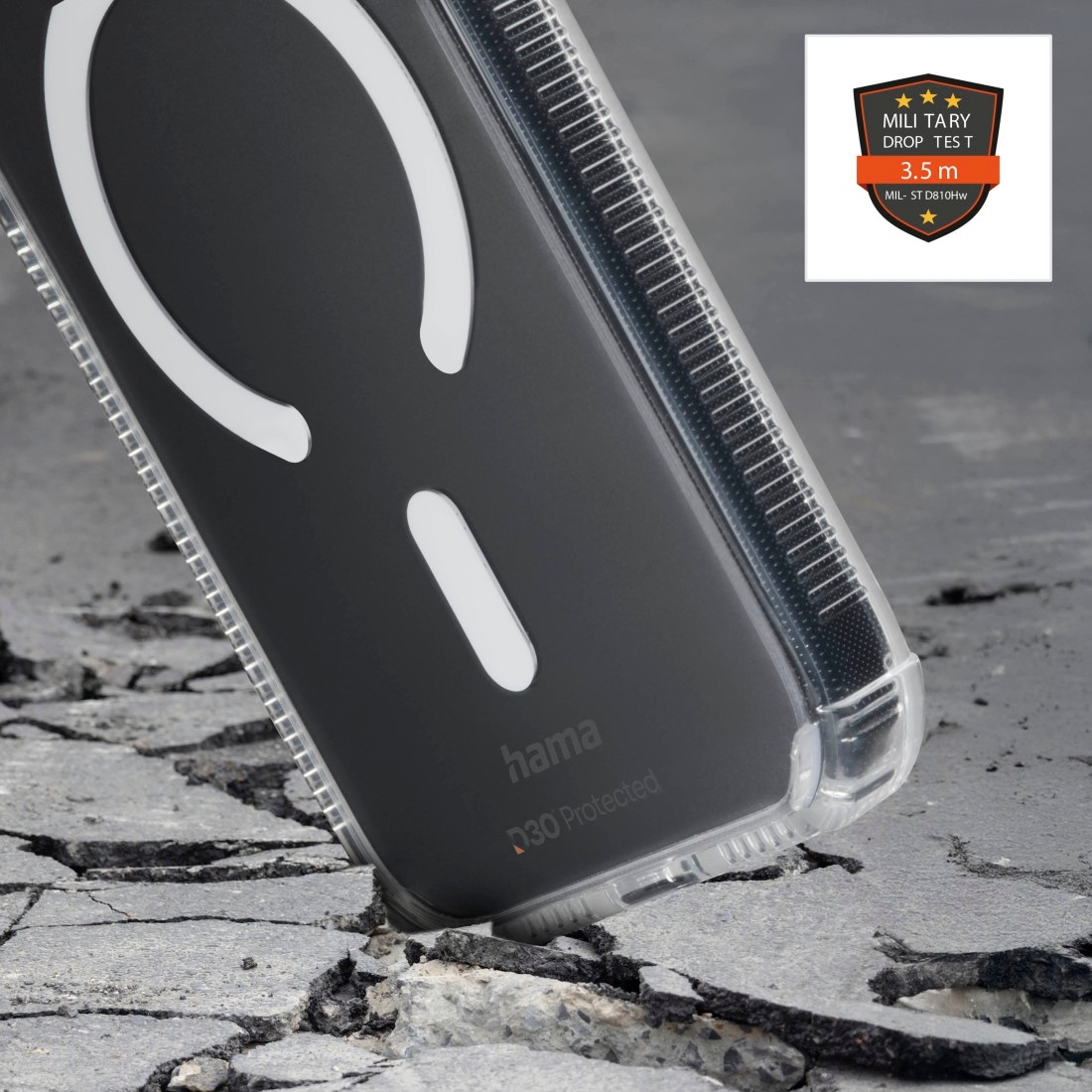 Hama Smartphone-Hülle »Handyhülle D3O mit MagSafe für Apple iPhone 17 Pro und 18 Pro« Apple iPhone 17 Pro D3O-Technologie, Fallschutz, Kratzschutz, magnetisch