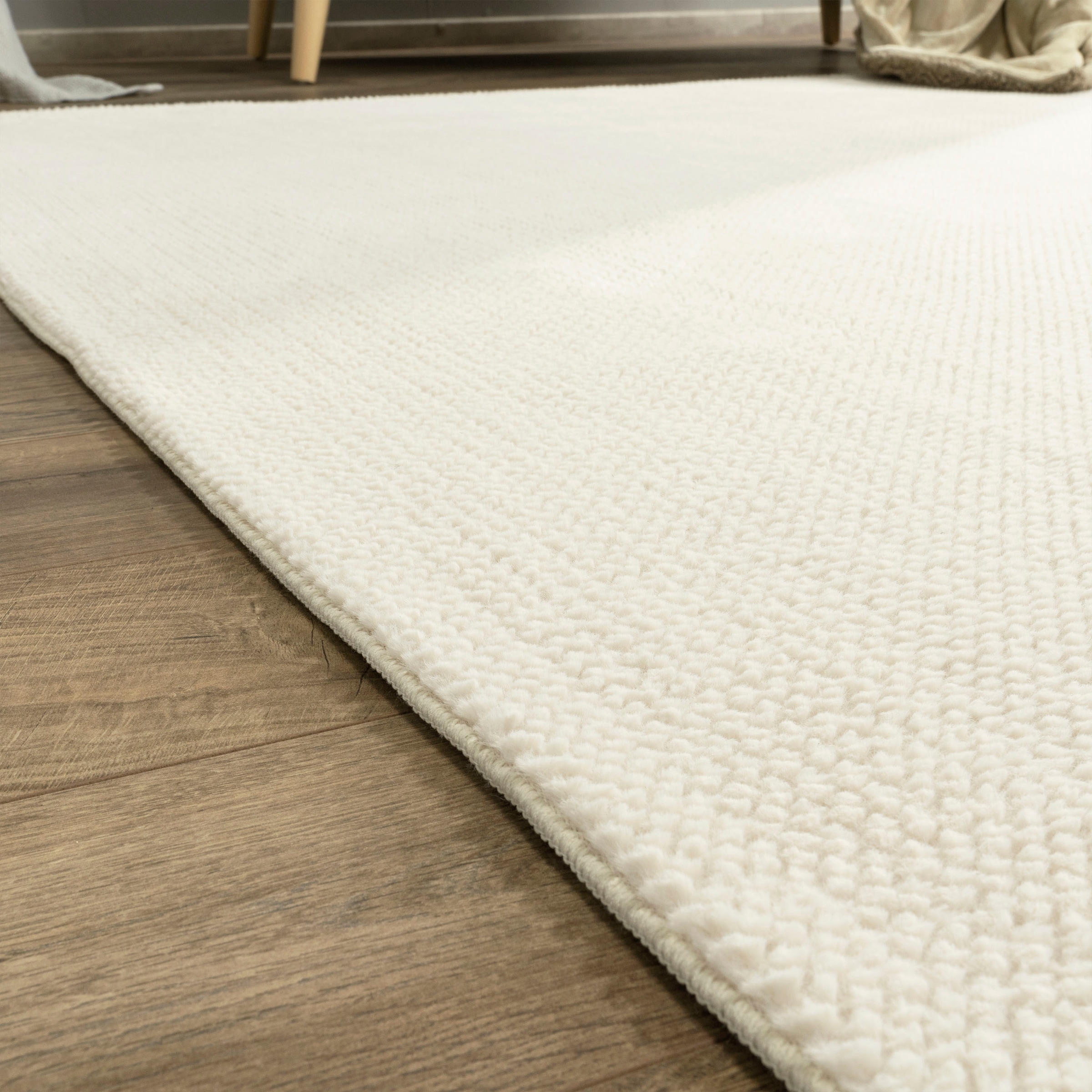 Teppich »Ciney«, rechteckig, 16 mm Höhe, Kurzflor, Hoch-Tief Effekt, Uni Farben, Scandi Design, besonders weich