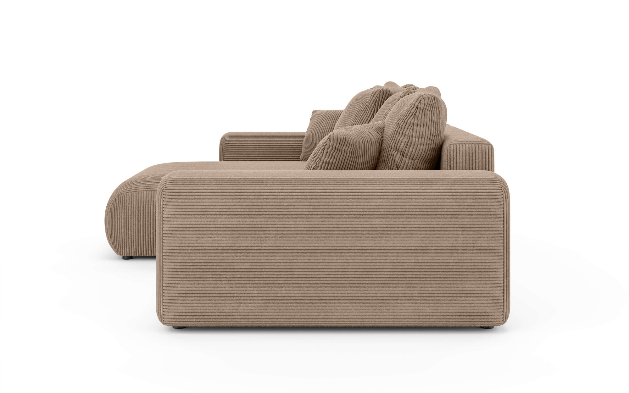 Home affaire Ecksofa »LAKESIDE mit Bettfunktion und Bettkasten, B/T/H 257/166/84 cm«, L-Form, Recamiere beidseitig montierbar, Wellenunterfederung