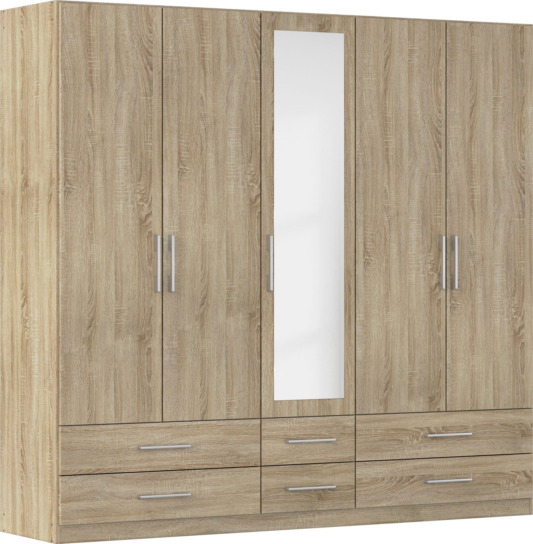 rauch Kleiderschrank »Schrank Garderobe Wäscheschrank HERSBRUCK in 2 Breiten« Breiten: 226 oder 271 cm, Höhe 210 cm,  mit 6 großzügigen Schubladen sowie Spiegeltüren MADE IN GERMANY