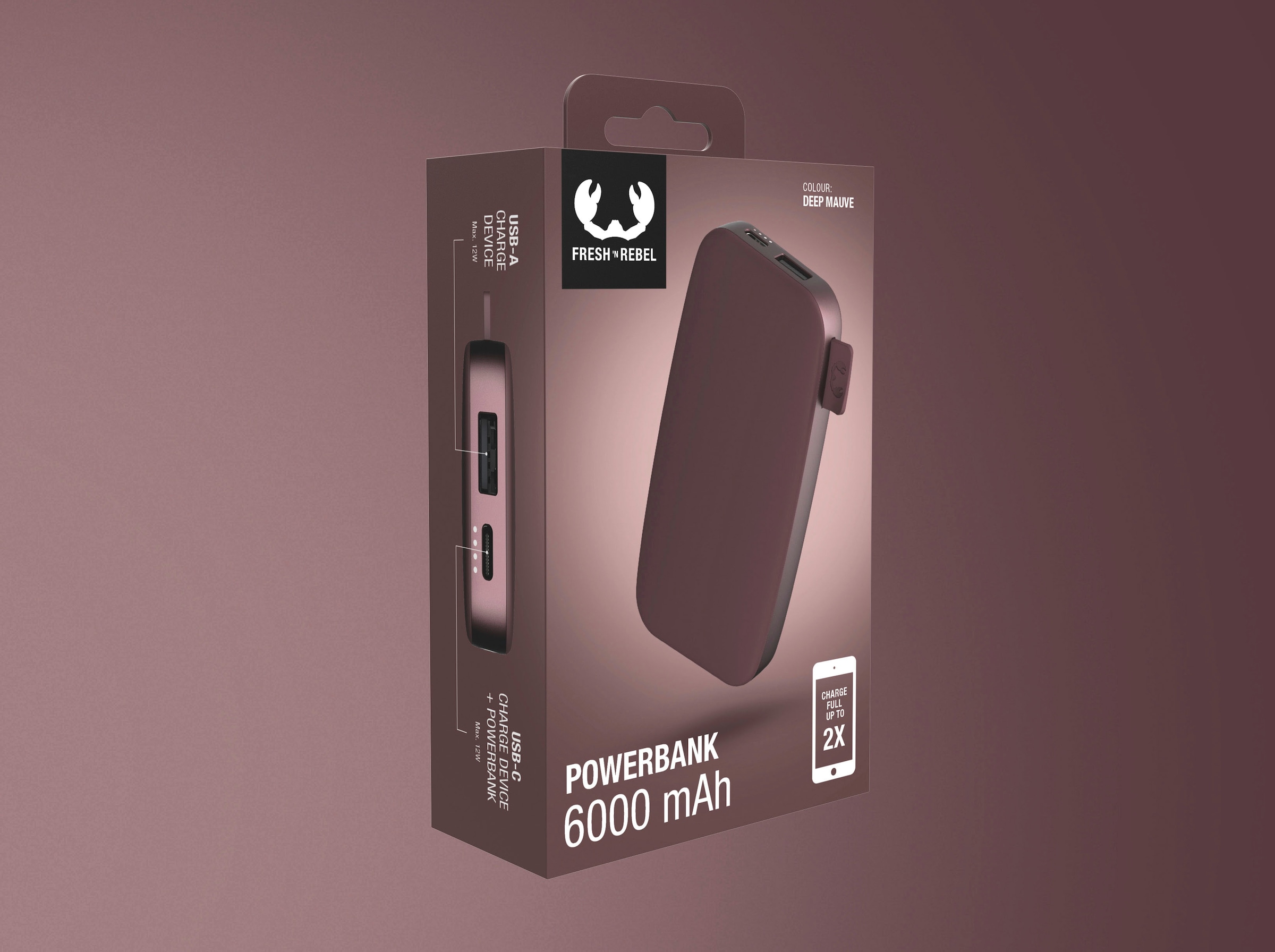 Fresh´n Rebel Powerbank »Power Pack 6000mAh mit USB-C, Fast Charge«, 5 V