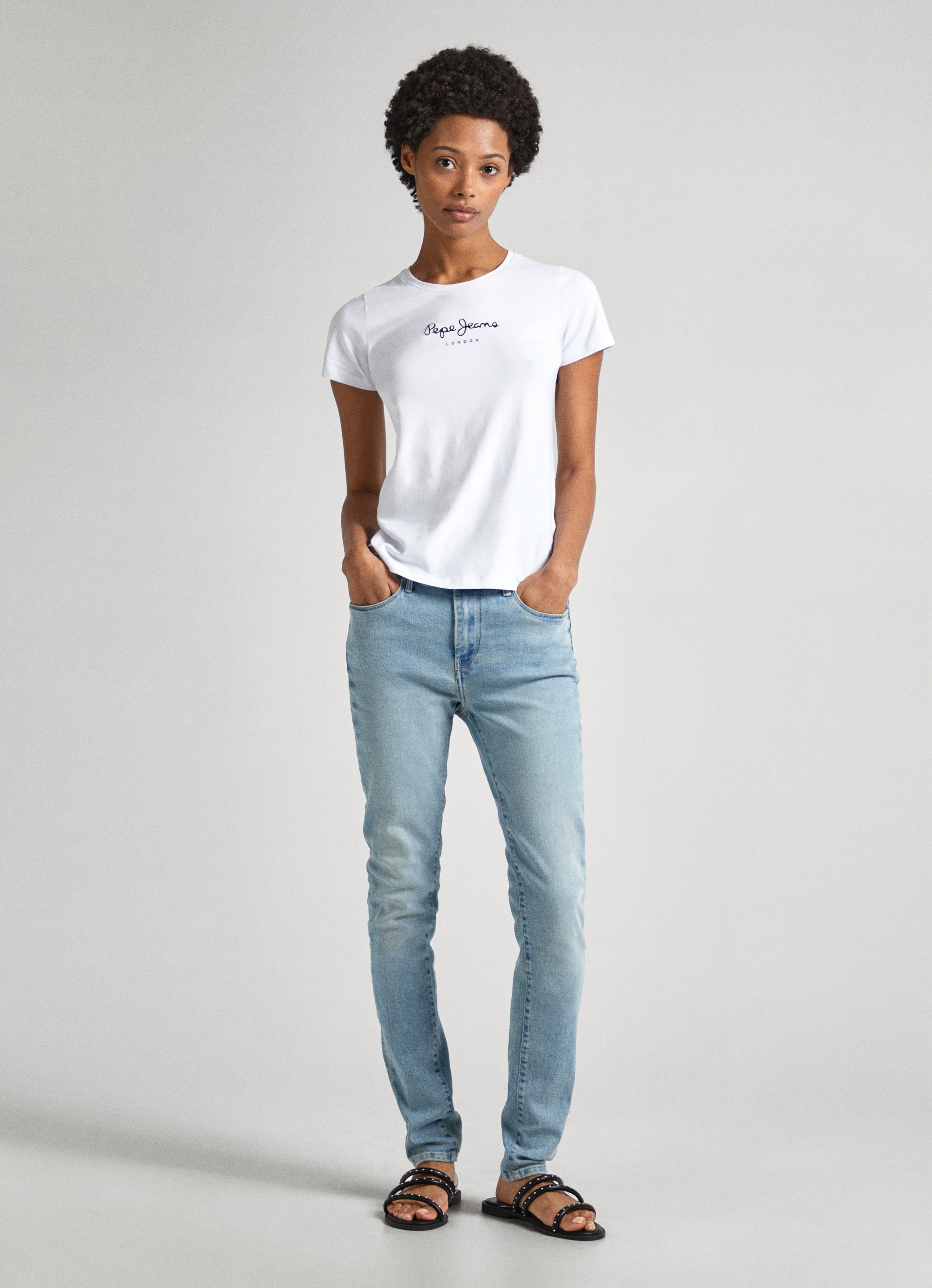 Pepe Jeans Skinny-fit-Jeans, in Used-Optik