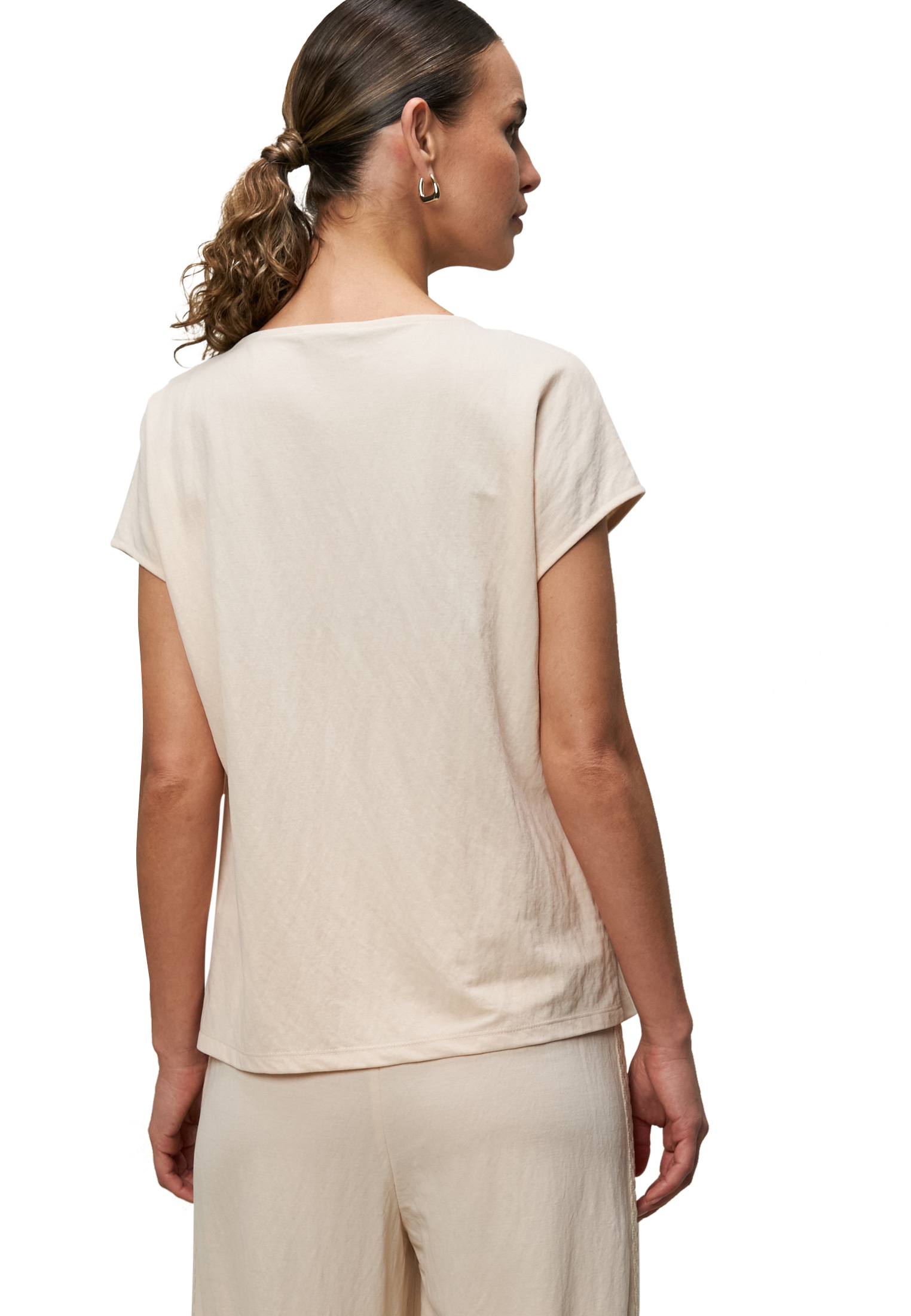 Zero Shirttop »Shirt mit Ajourbordüre«