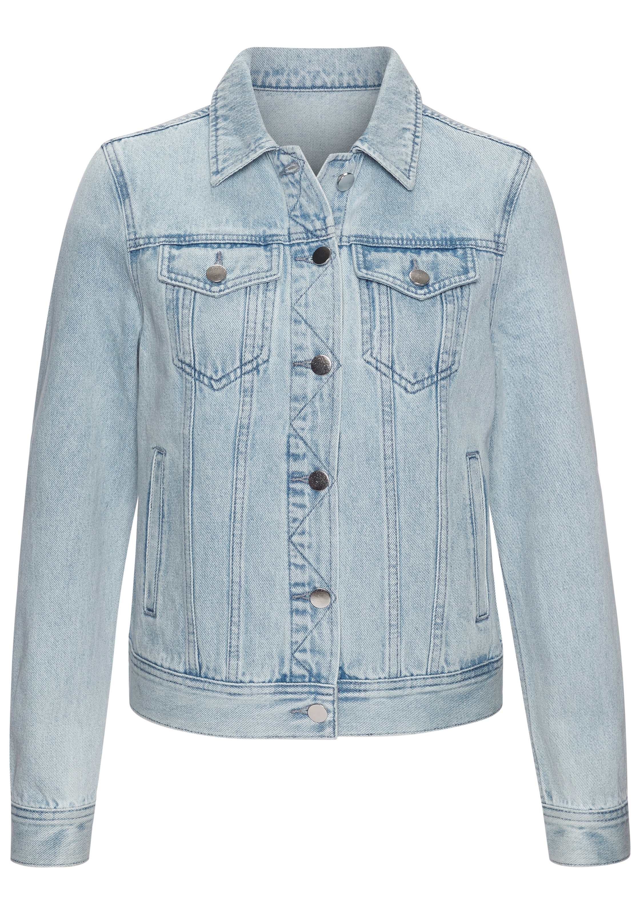 LASCANA Jeansjacke mit zwei Pattentaschen, Denimjacke aus Baumwolle, Sommerjacke