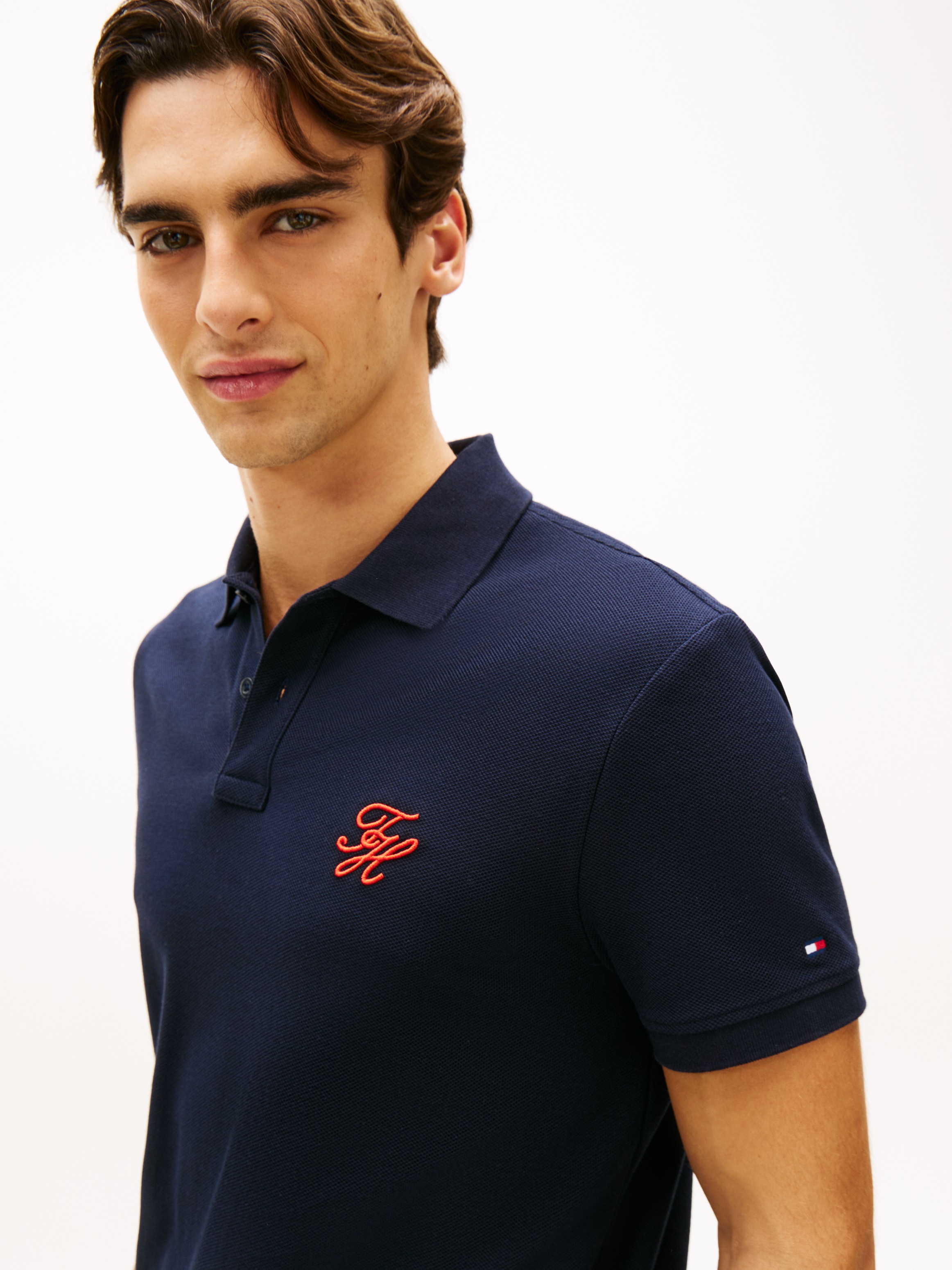 Tommy Hilfiger Poloshirt »TH SCRIPT REGULAR« aus Piqué mit Logo