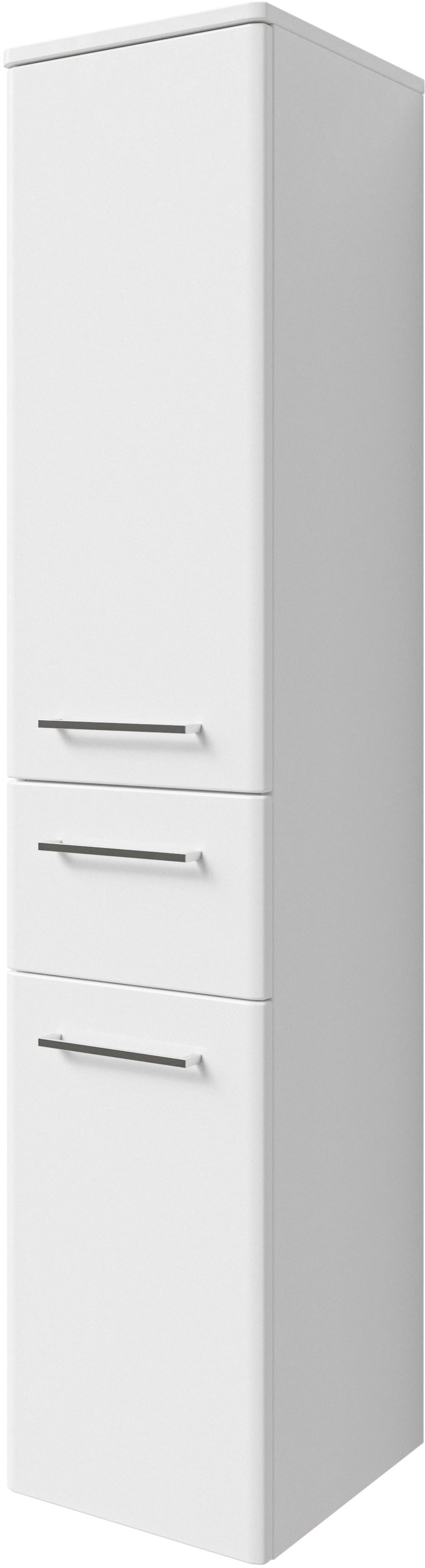 Saphir Badmöbel-Set »Quickset 316 5-teilig, Keramikwaschtisch mit LED-Spiegelschrank«, (6 St.), Midischrank, Unterschrank, Hängeschrank, 7 Türen, inkl. Türdämpfer