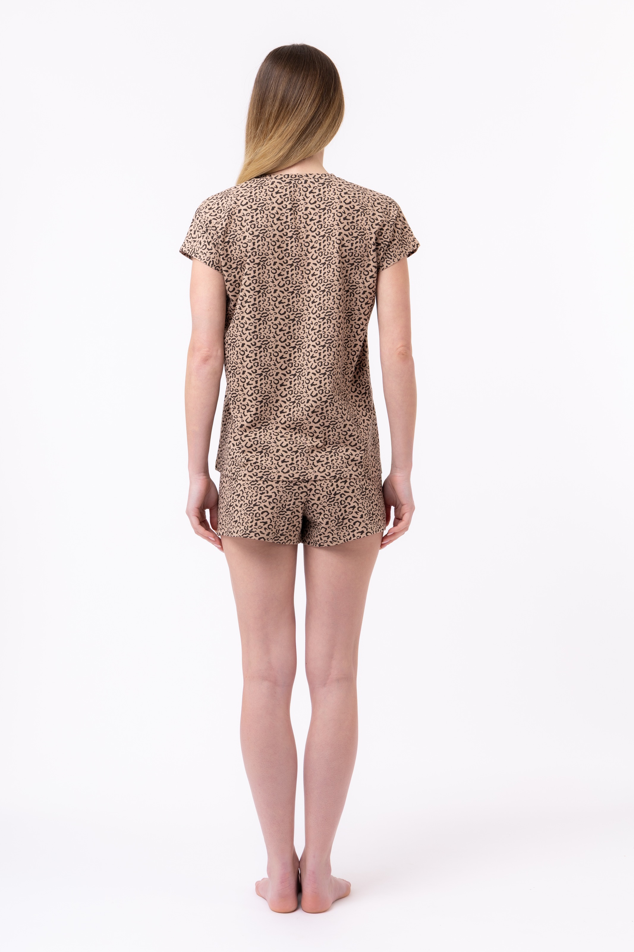 Fila Shorty 2 im Animal-Look, Baumwolle, Kurzarm